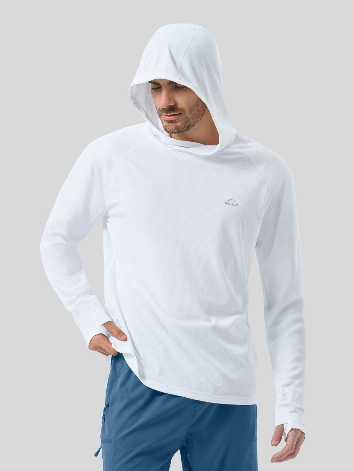 Men's Aero Sun Long Sleeve Hoodie UPF 50+ - Image 17
