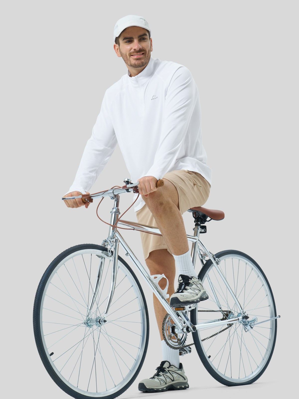 Men's Aero Sun Long Sleeve Zip Polo Shirt UPF 50+ - Image 20