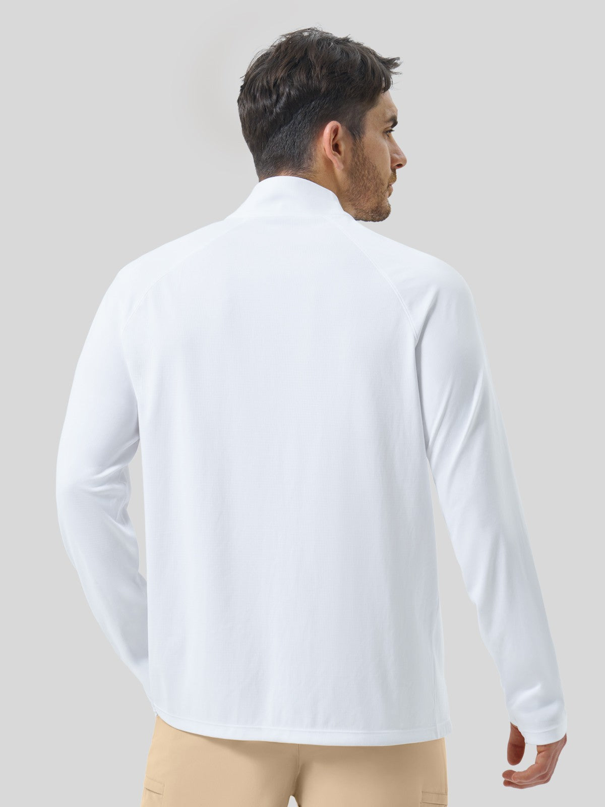 Men's Aero Sun Long Sleeve Zip Polo Shirt UPF 50+ - Image 17