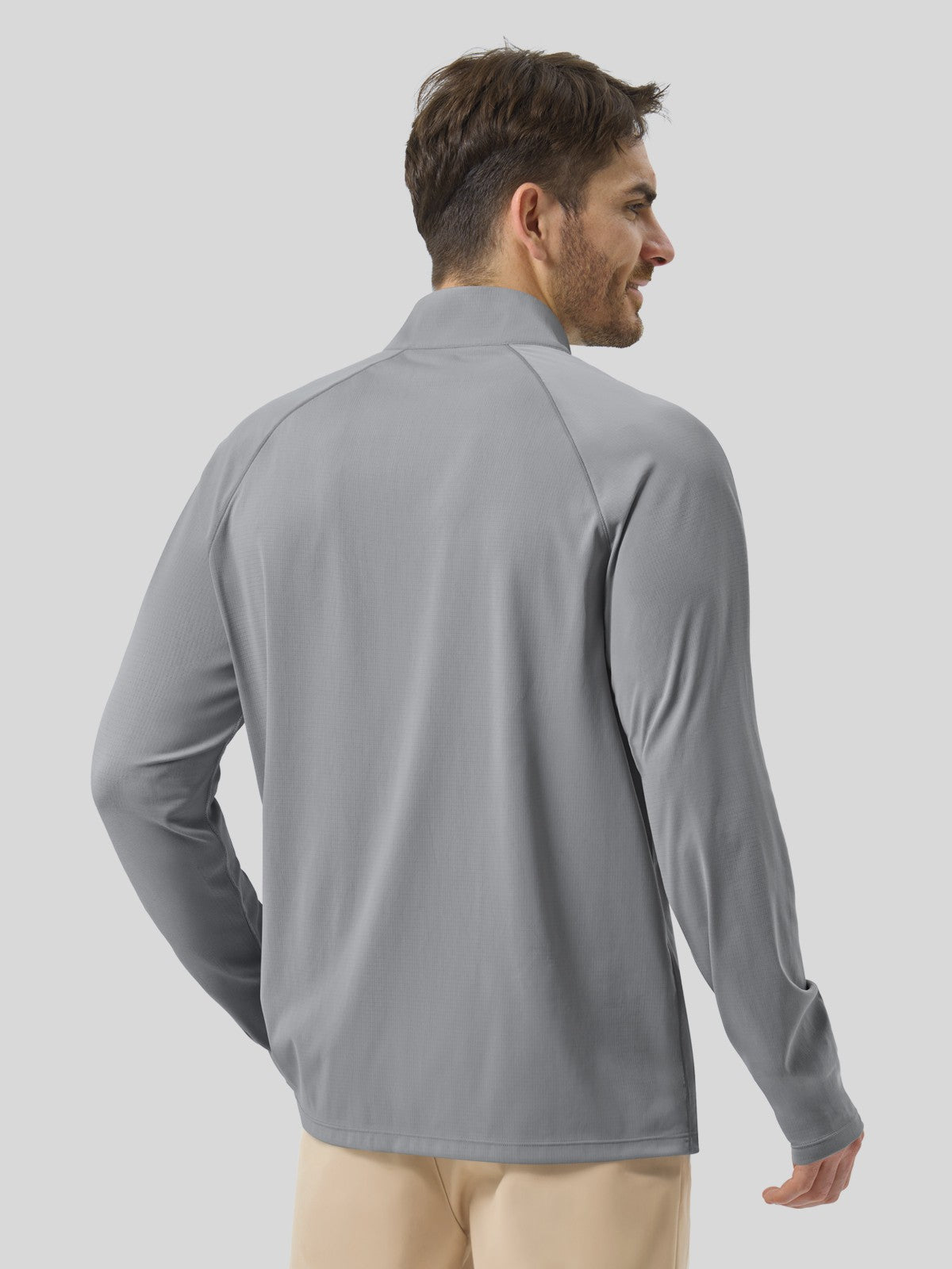 Men's Aero Sun Long Sleeve Zip Polo Shirt UPF 50+ - Image 7