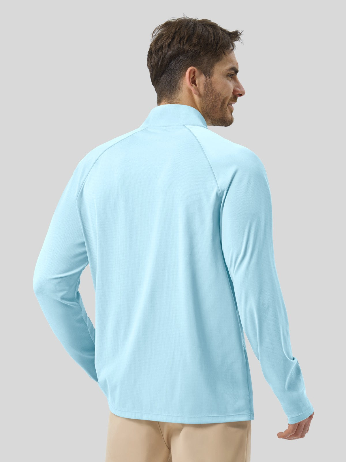 Men's Aero Sun Long Sleeve Zip Polo Shirt UPF 50+ - Image 2