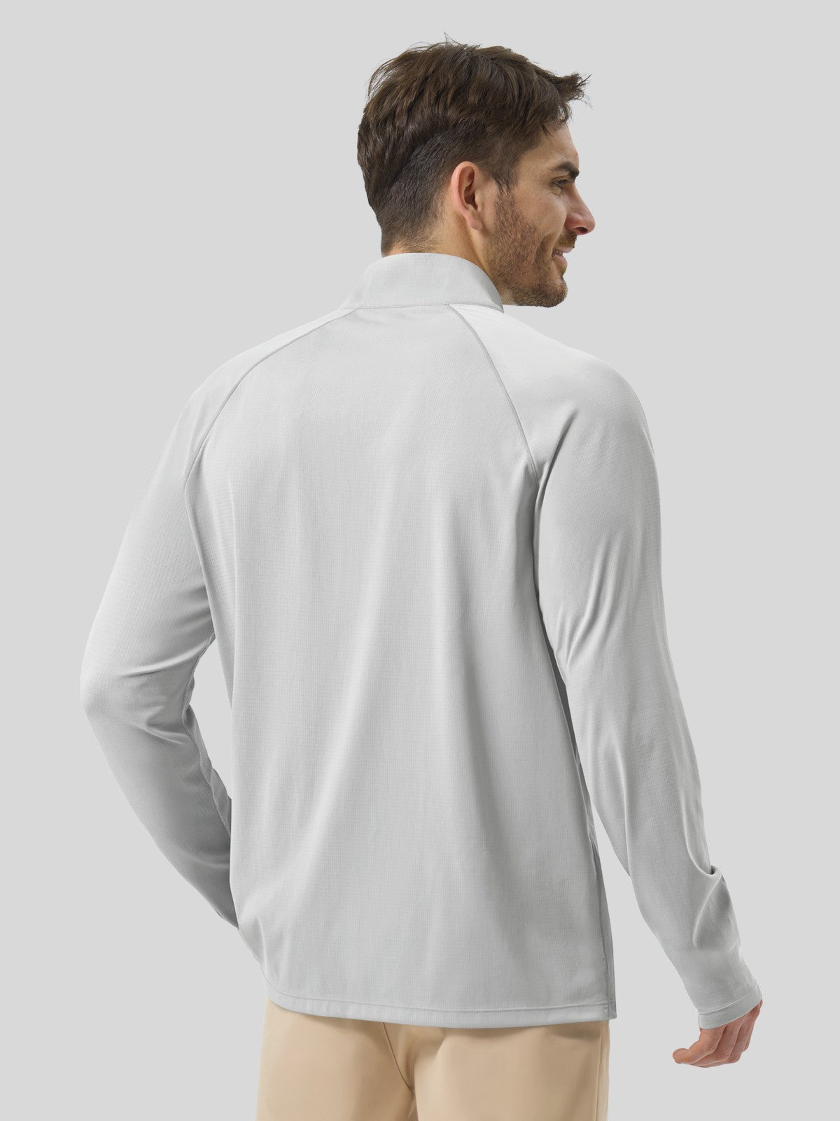 Men's Aero Sun Long Sleeve Zip Polo Shirt UPF 50+ - Image 42