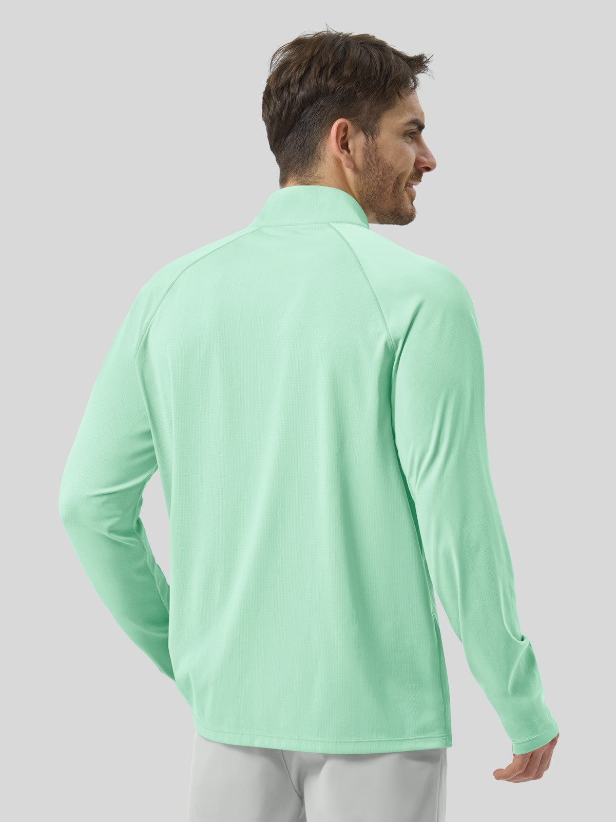 Men's Aero Sun Long Sleeve Zip Polo Shirt UPF 50+ - Image 22