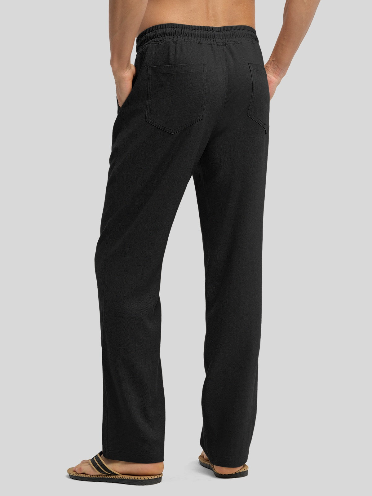 Men's Casual Linen Drawstring Pants - Image 13