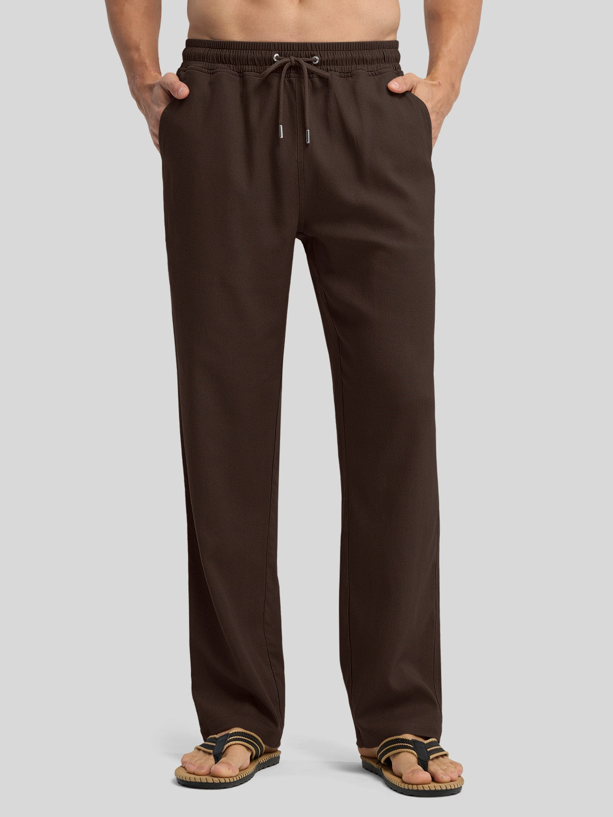 Men's Casual Linen Drawstring Pants - Image 17