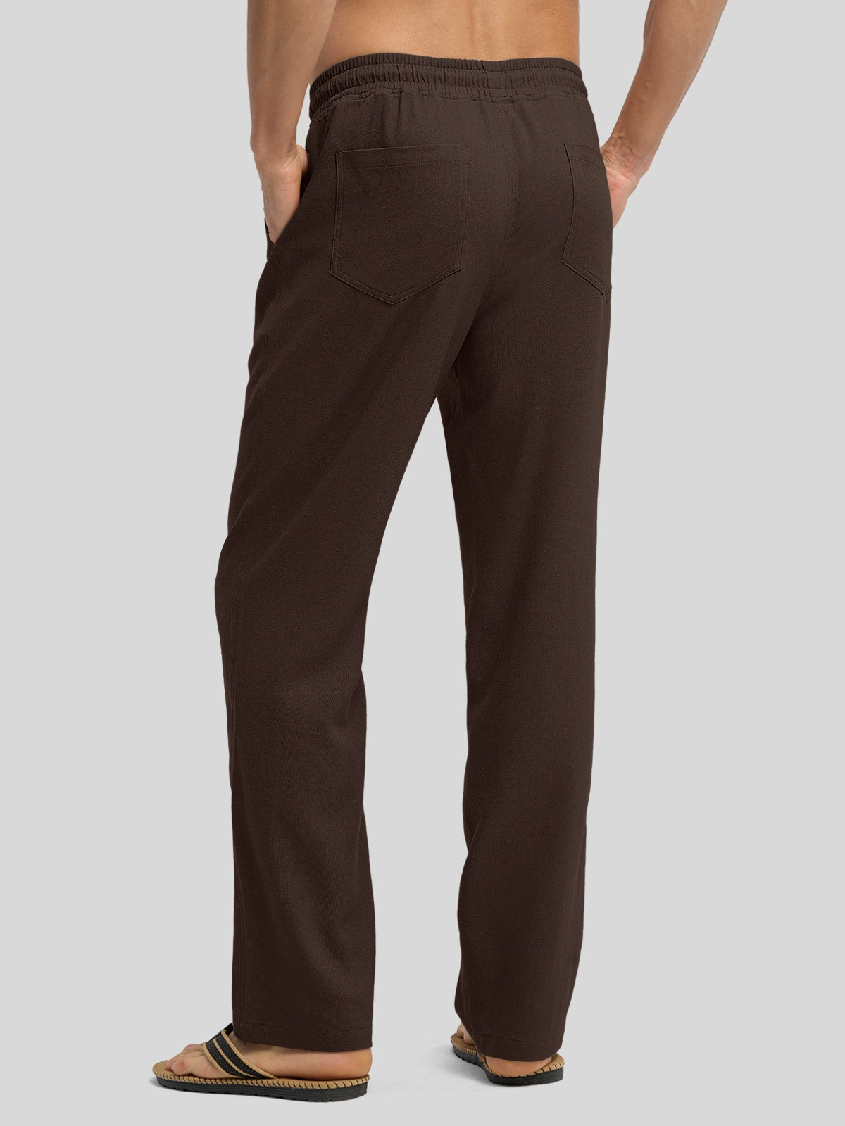 Men's Casual Linen Drawstring Pants - Image 19