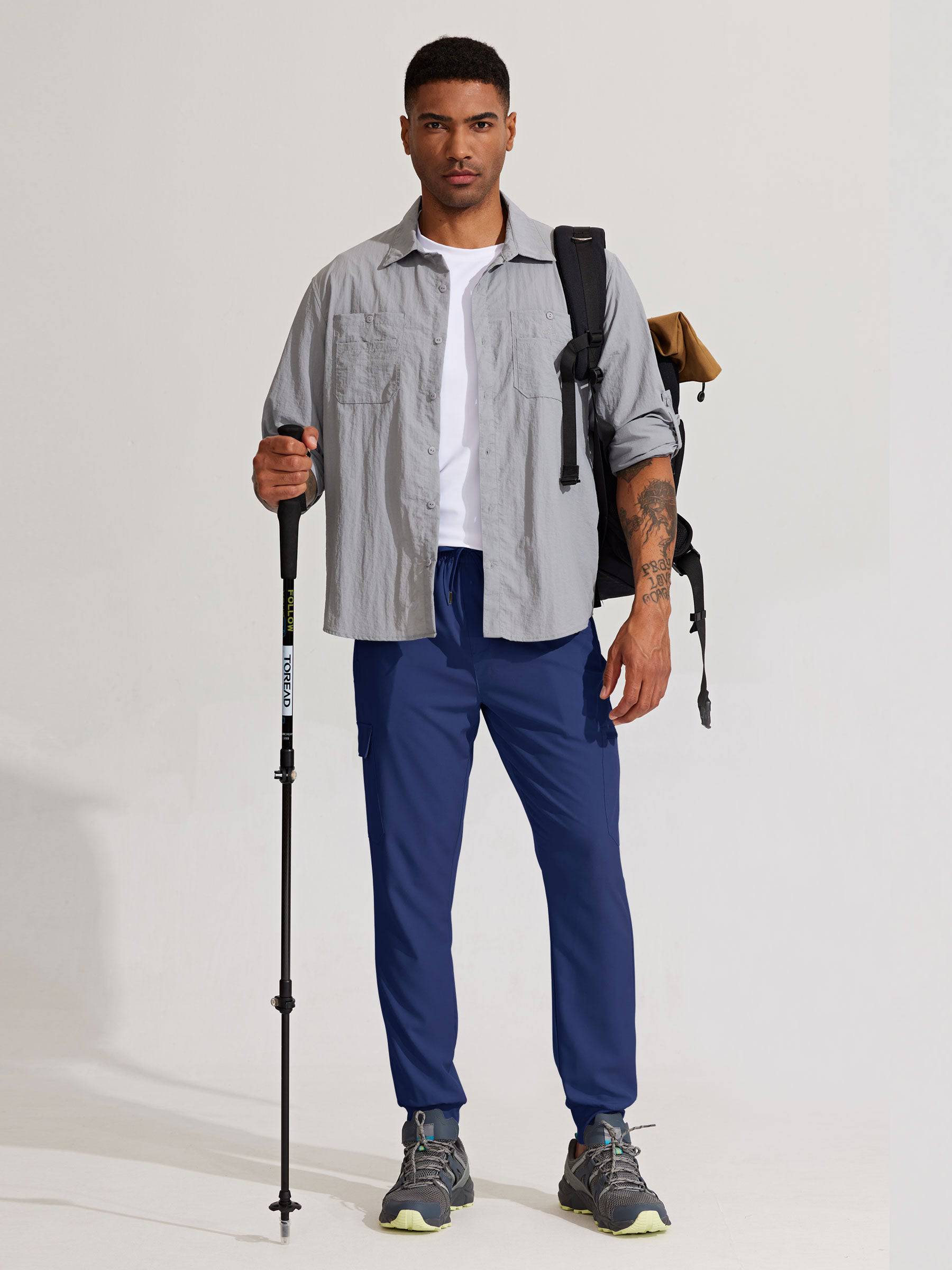 Men's Lightweight Cargo Joggers - Image 47