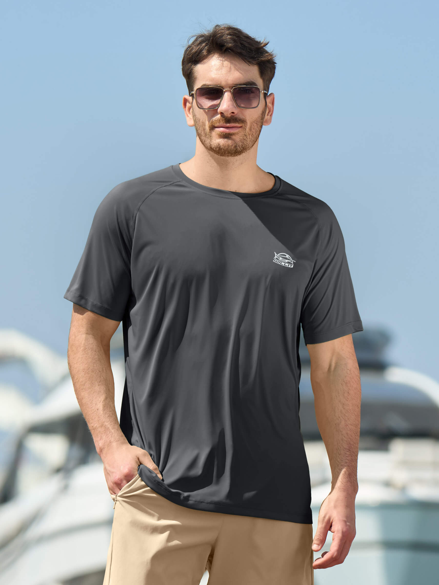 Men's Sun Protection Crew Neck T-Shirt
