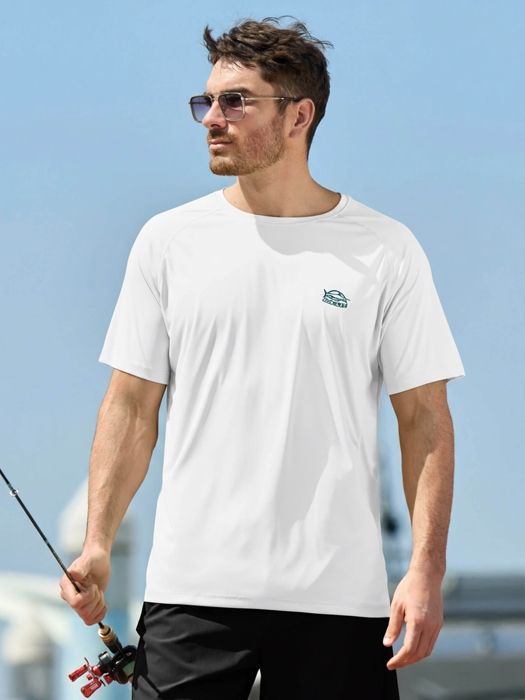 Men's Sun Protection Crew Neck T-Shirt - Image 44