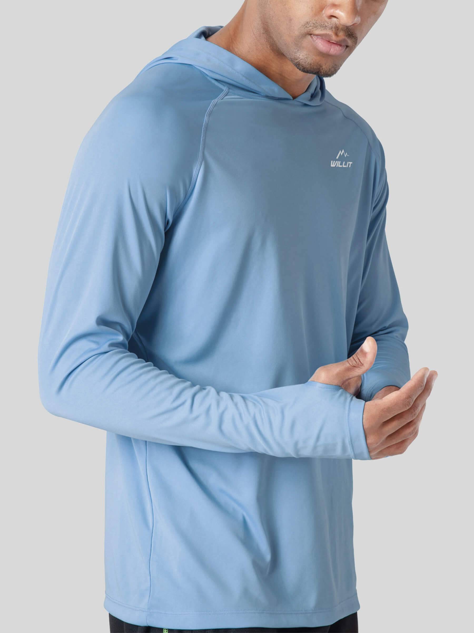 Men's Sun Protection Long Sleeve Shirts with Hood - Image 6