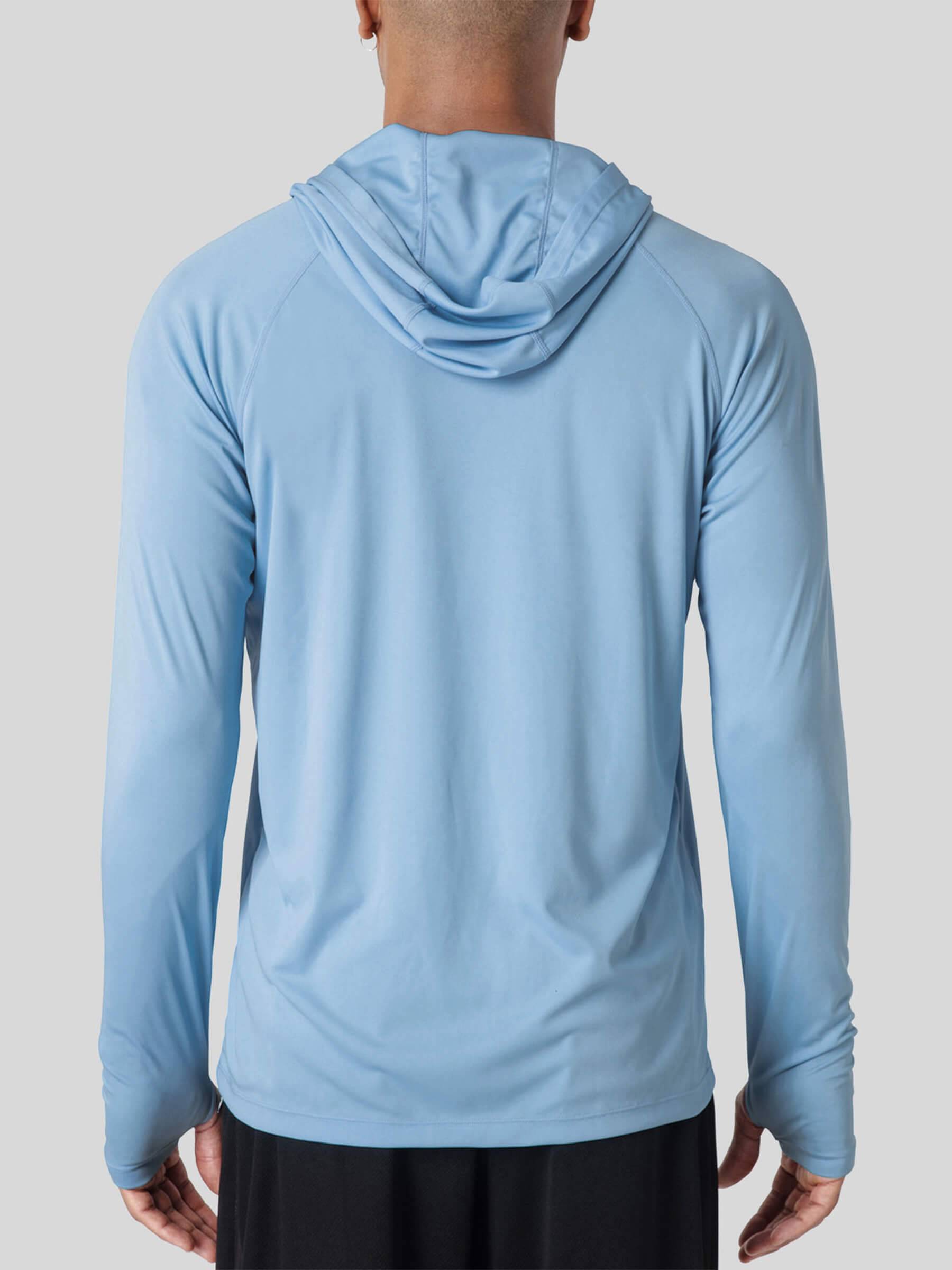 Men's Sun Protection Long Sleeve Shirts with Hood - Image 3