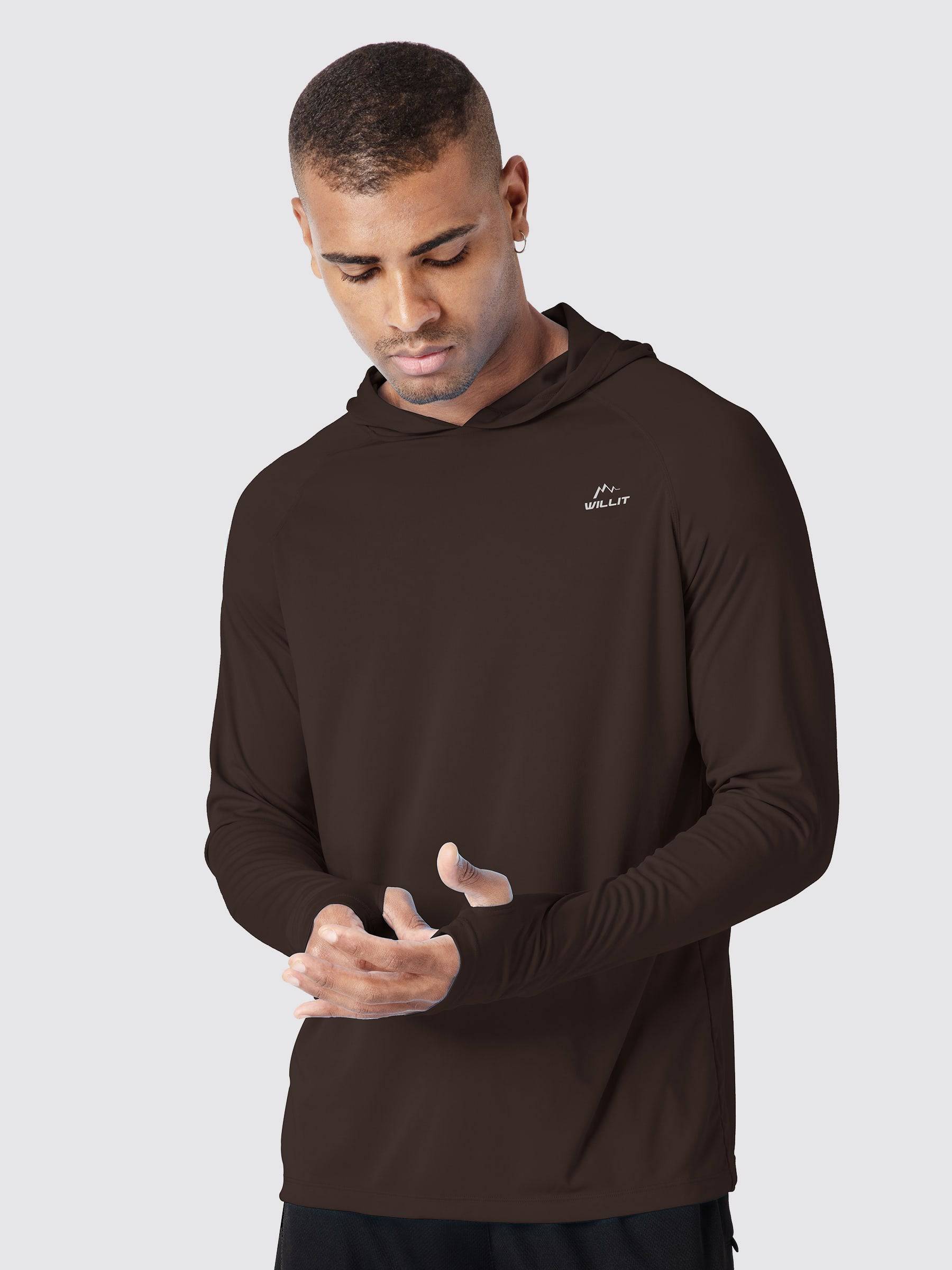 Men's Sun Protection Long Sleeve Shirts with Hood - Image 26