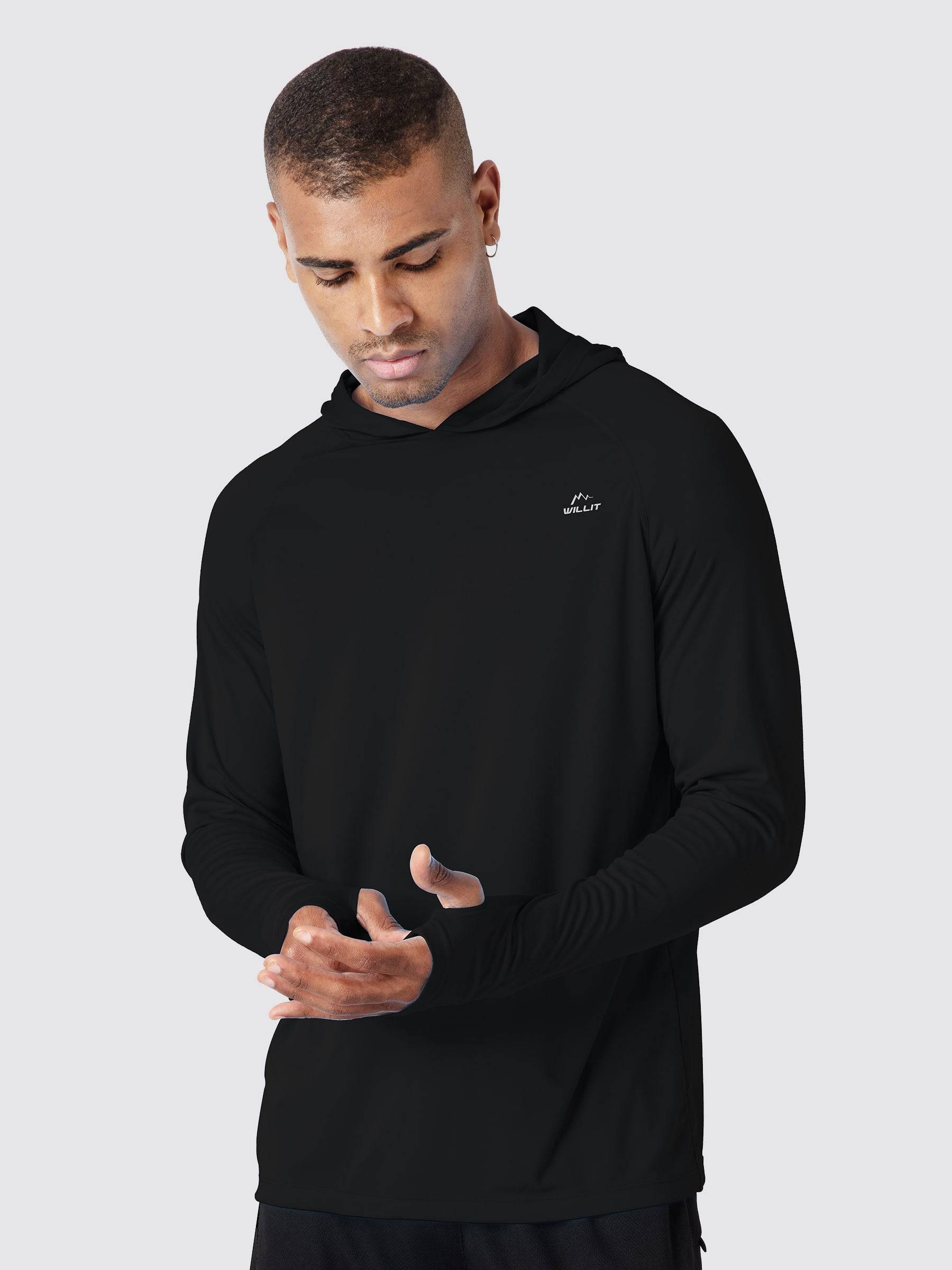 Men's Sun Protection Long Sleeve Shirts with Hood - Image 9