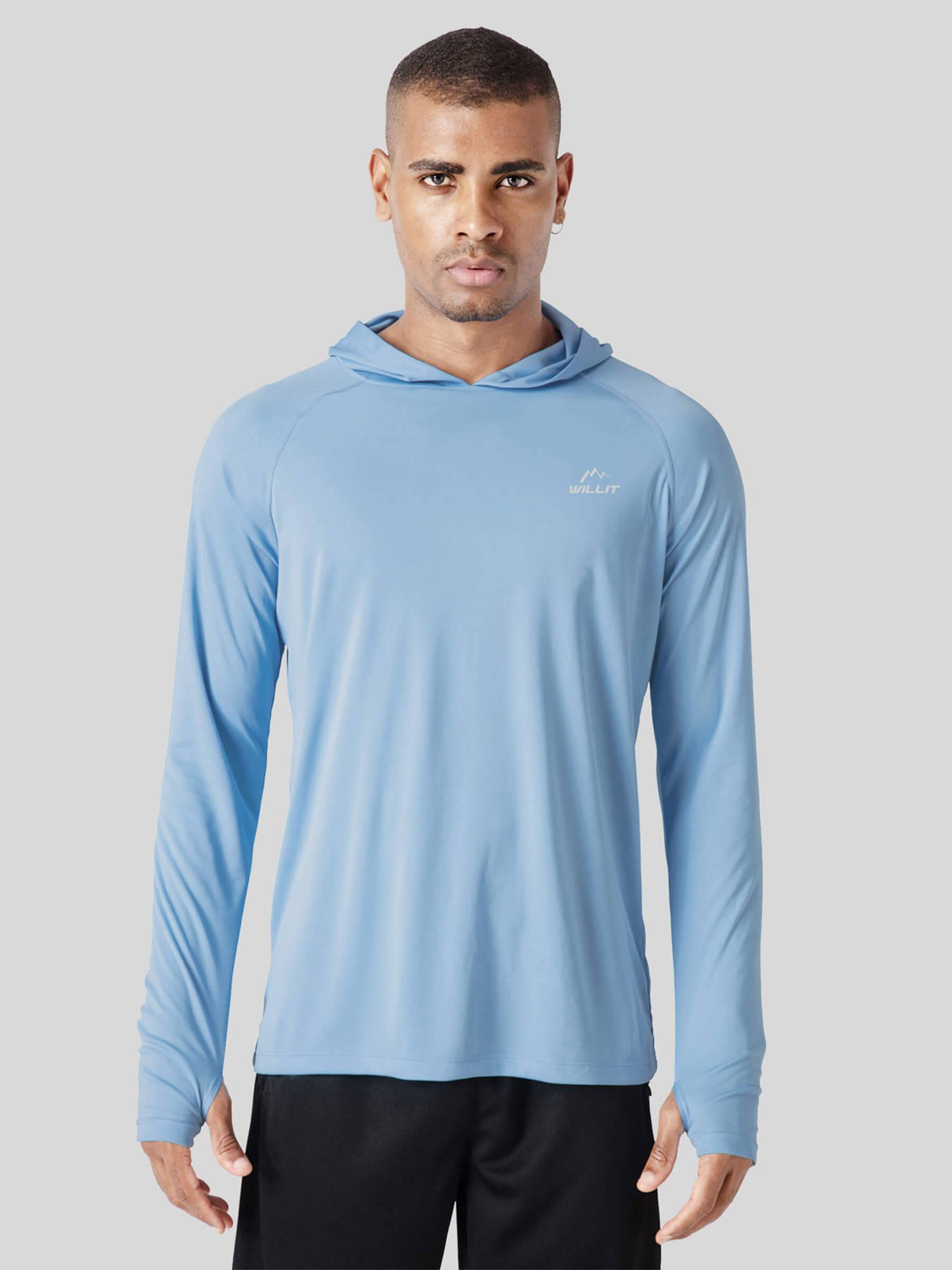 Men's Sun Protection Long Sleeve Shirts with Hood - Image 4