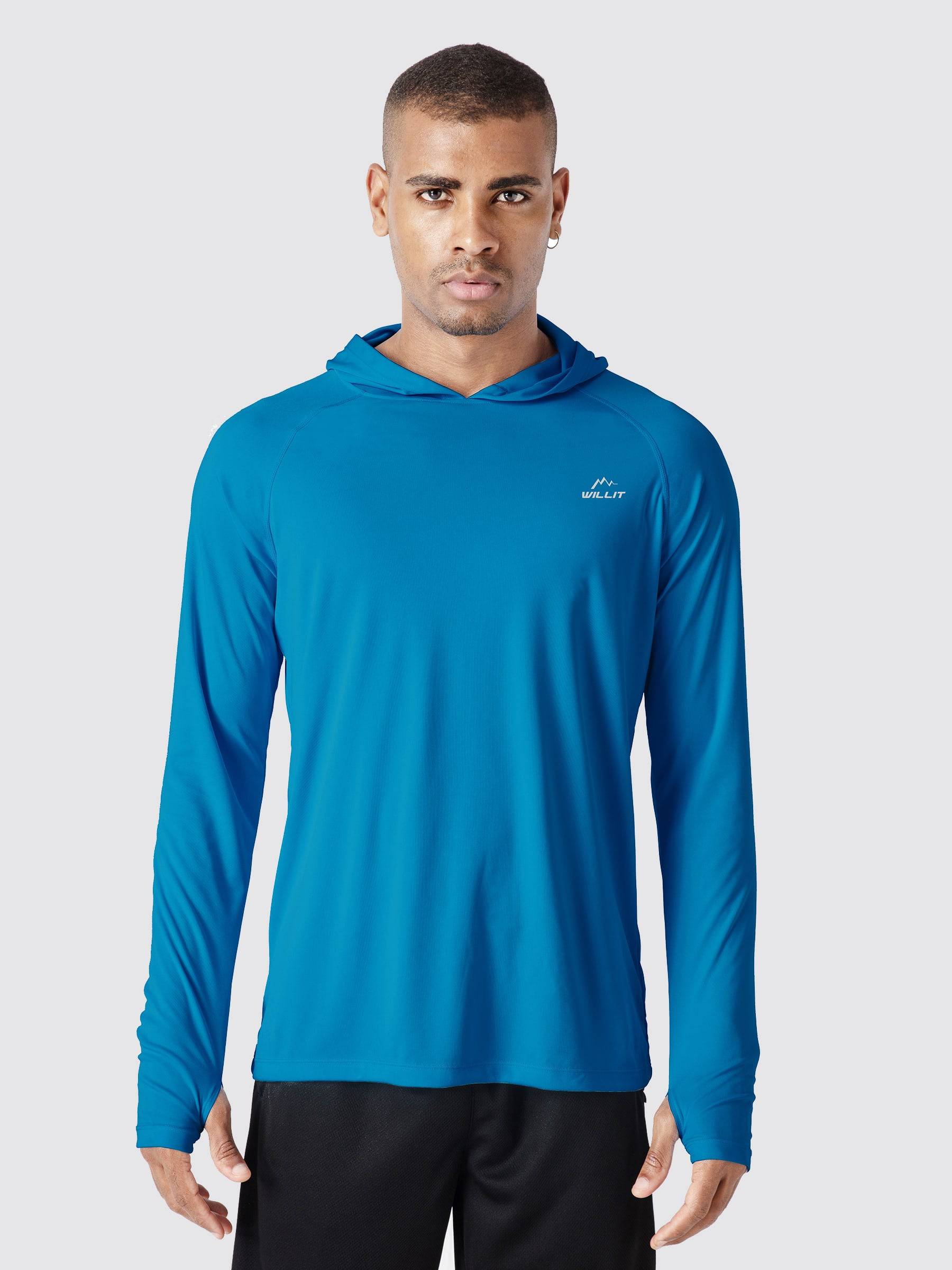 Men's Sun Protection Long Sleeve Shirts with Hood - Image 12