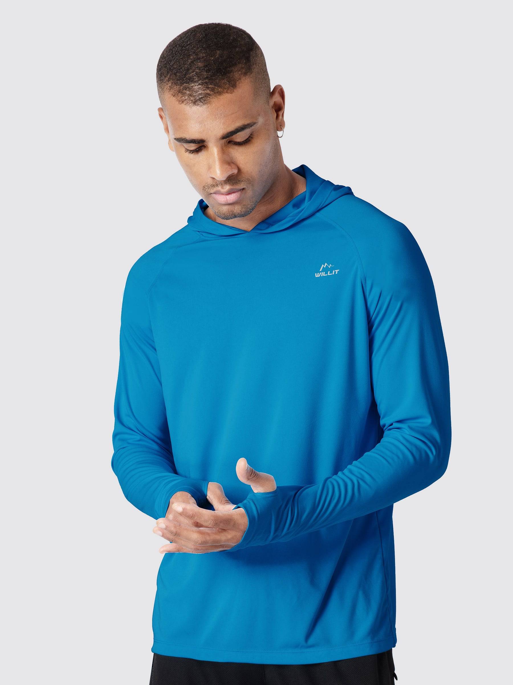 Men's Sun Protection Long Sleeve Shirts with Hood - Image 13