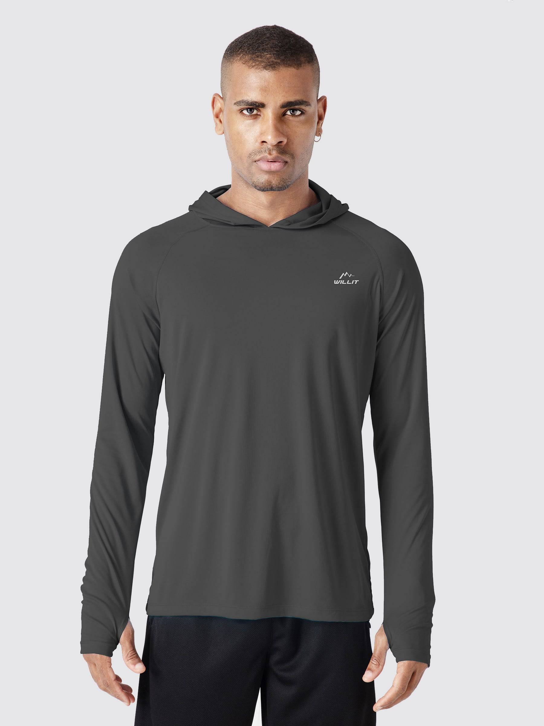 Men's Sun Protection Long Sleeve Shirts with Hood - Image 45