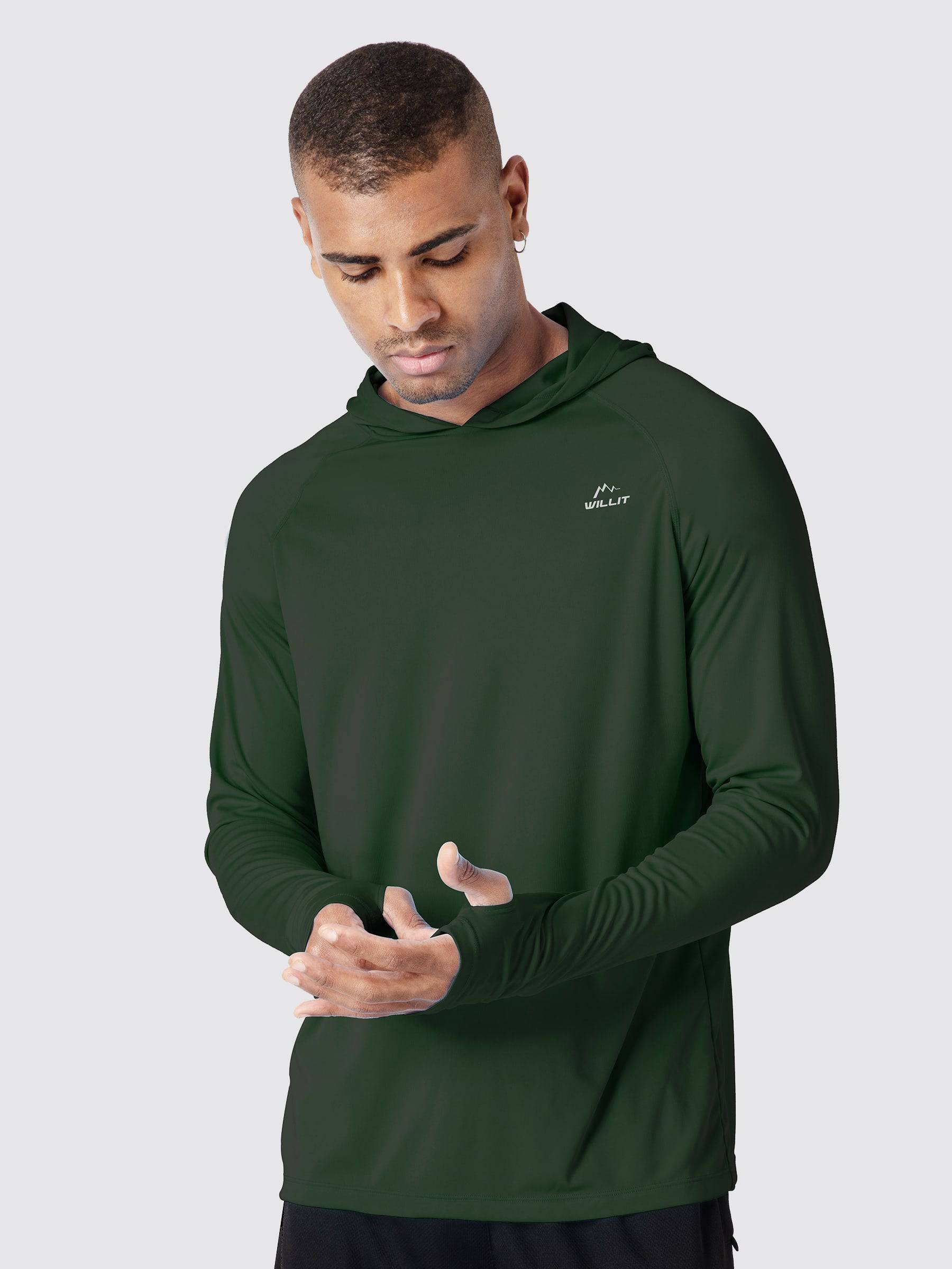 Men's Sun Protection Long Sleeve Shirts with Hood - Image 23