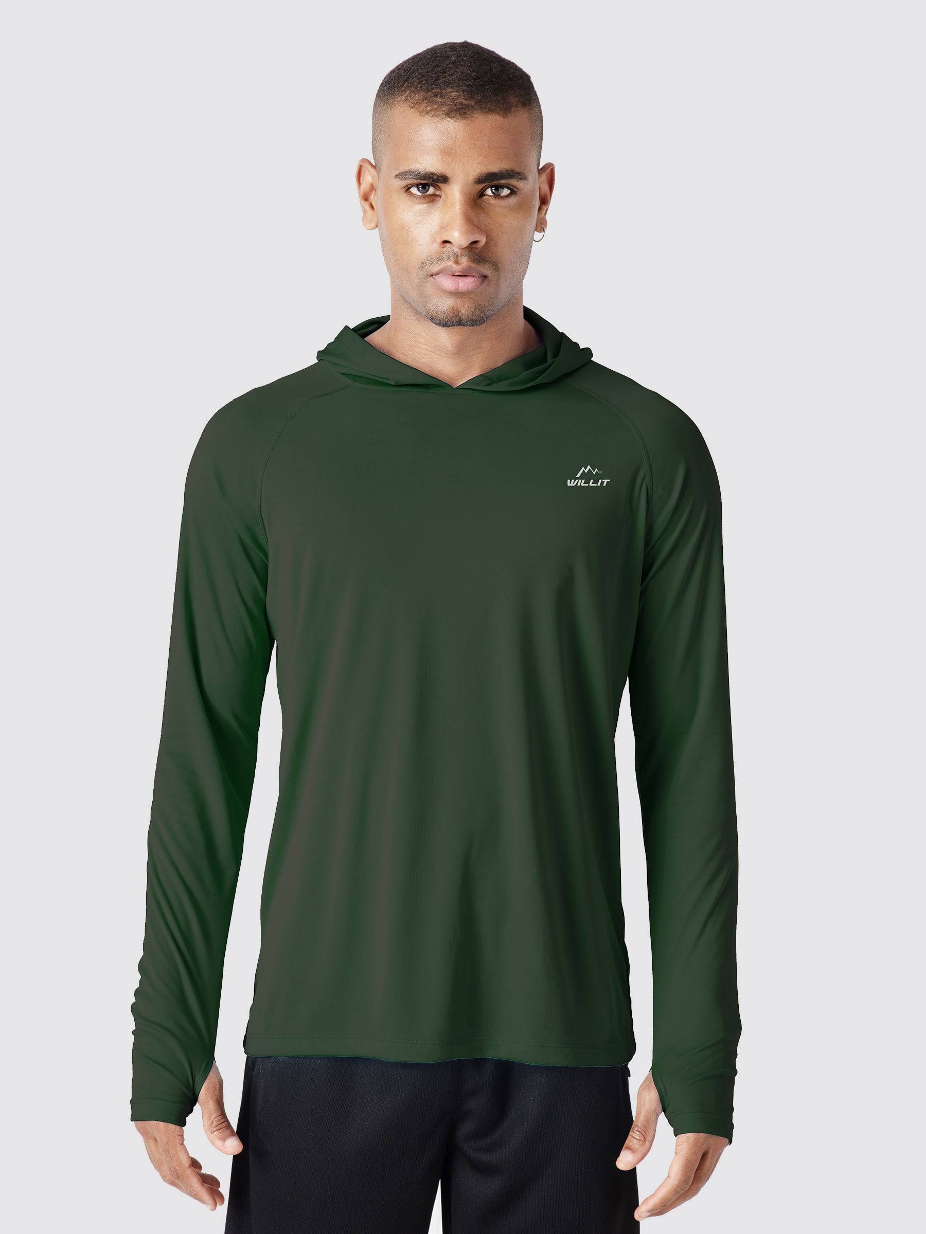 Men's Sun Protection Long Sleeve Shirts with Hood - Image 24