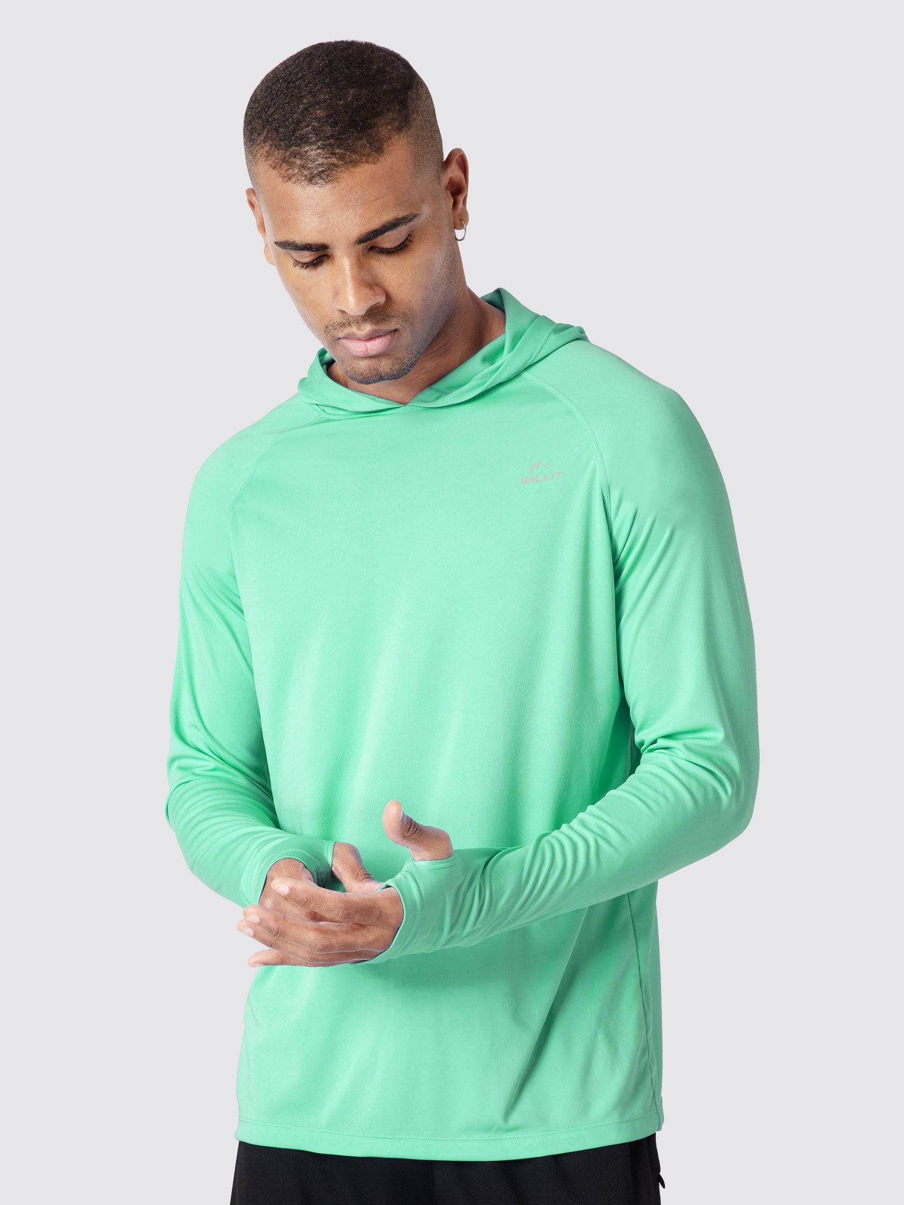 Men's Sun Protection Long Sleeve Shirts with Hood - Image 42