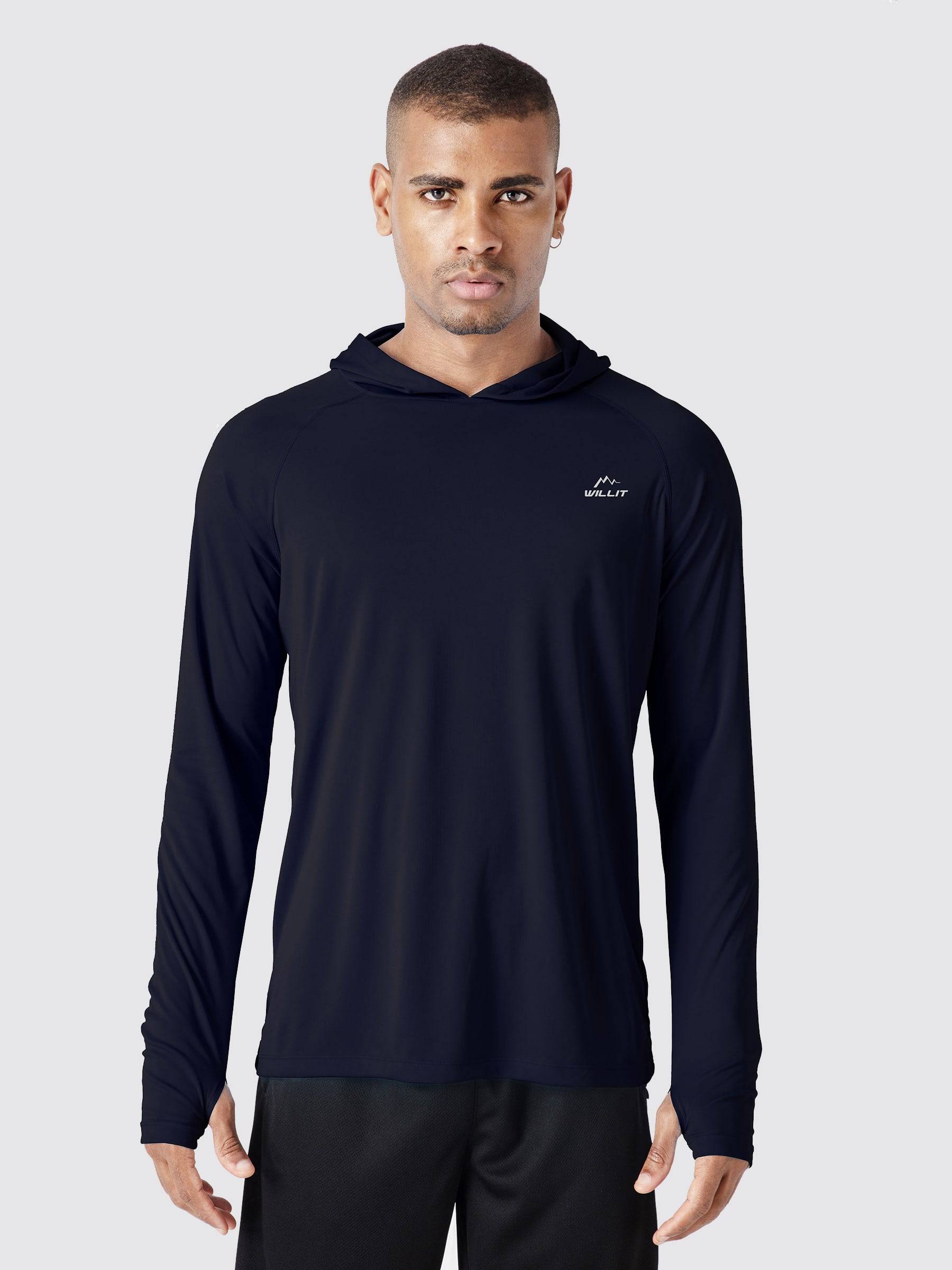 Men's Sun Protection Long Sleeve Shirts with Hood - Image 32