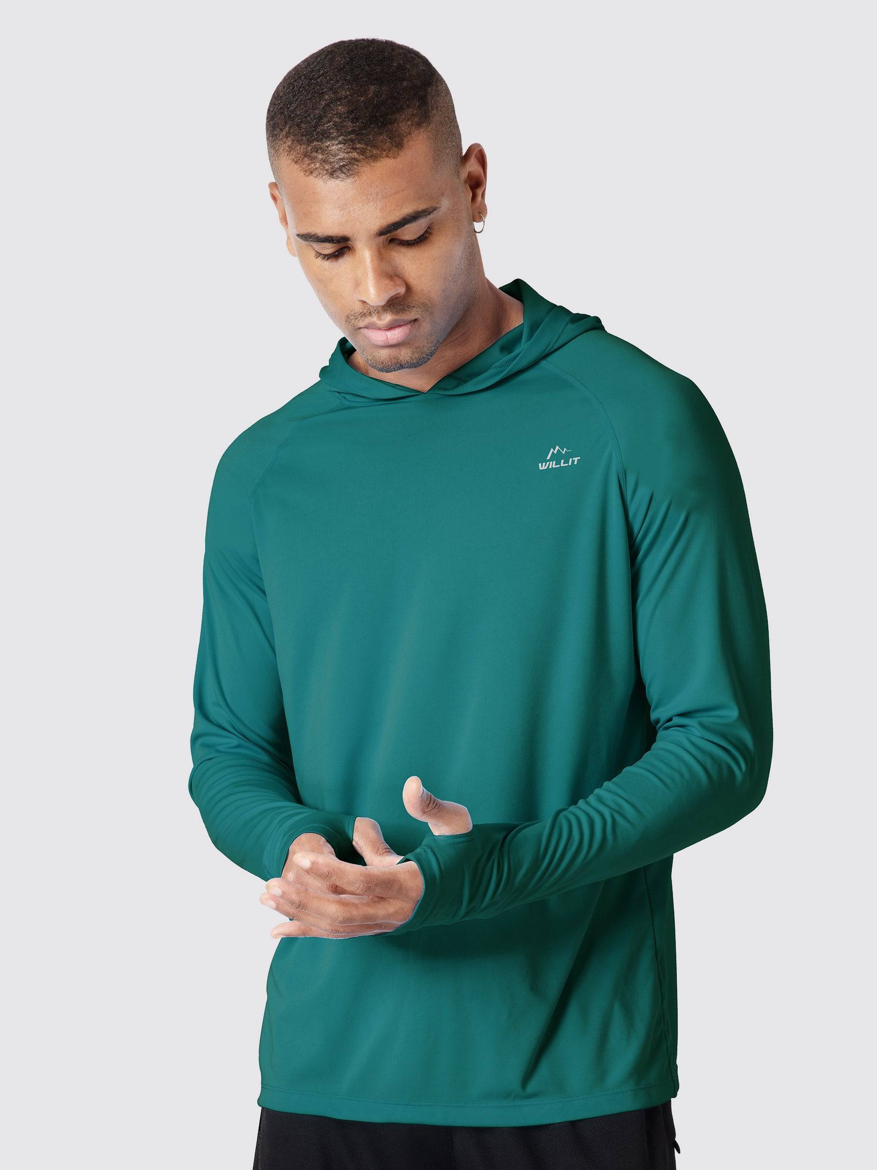 Men's Sun Protection Long Sleeve Shirts with Hood - Image 21