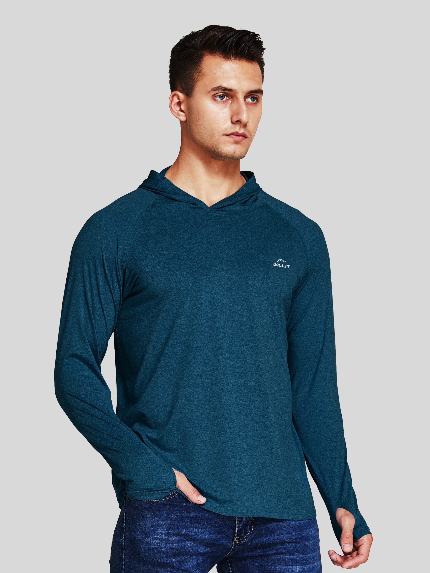 Men's Sun Protection Long Sleeve Hooded Shirts - Image 22