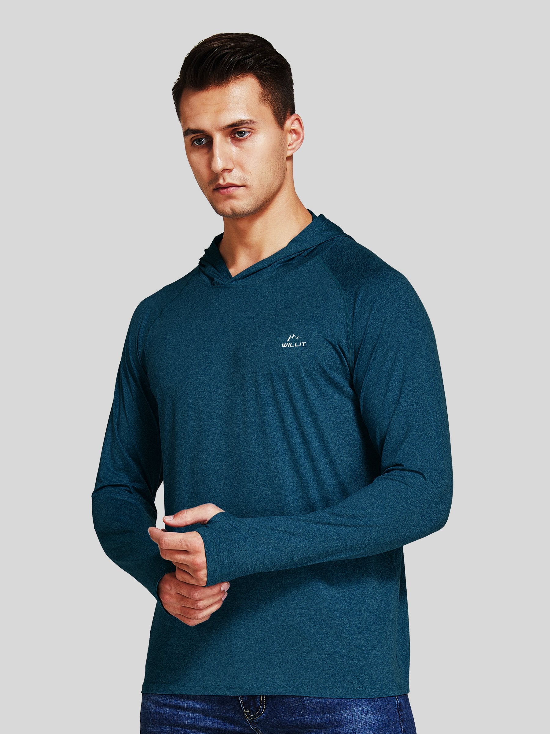 Men's Sun Protection Long Sleeve Hooded Shirts - Image 23