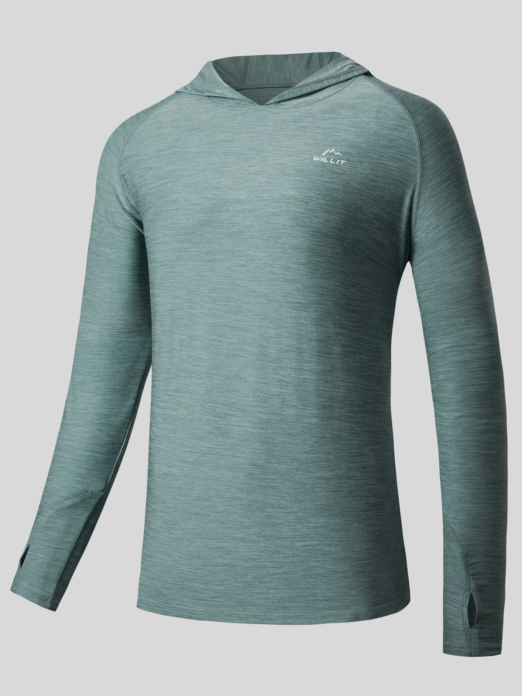 Men's Sun Protection Long Sleeve Hooded Shirts - Image 32