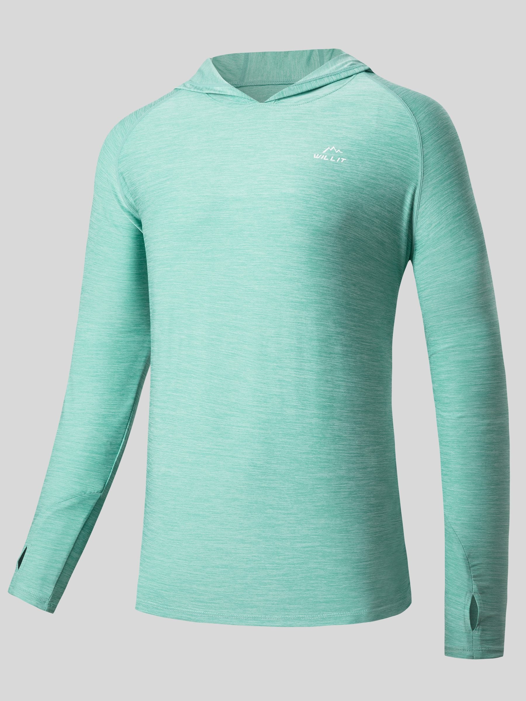Men's Sun Protection Long Sleeve Hooded Shirts - Image 10
