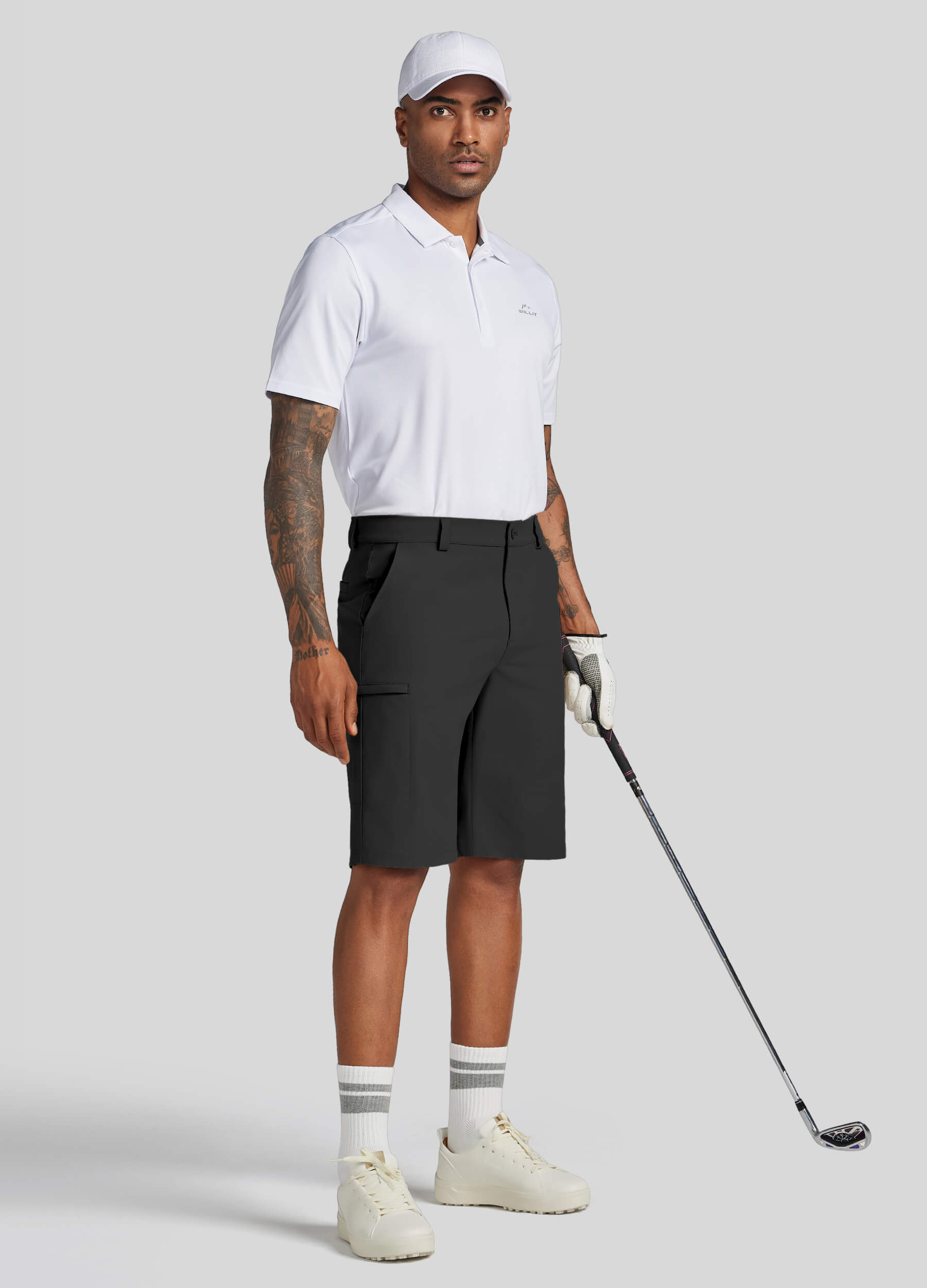 Men Golf Dress Shorts Classic Fit - Image 70
