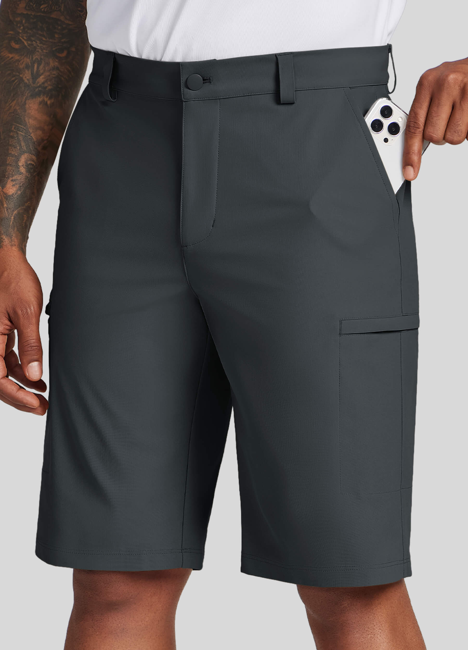 Men Golf Dress Shorts Classic Fit - Image 78