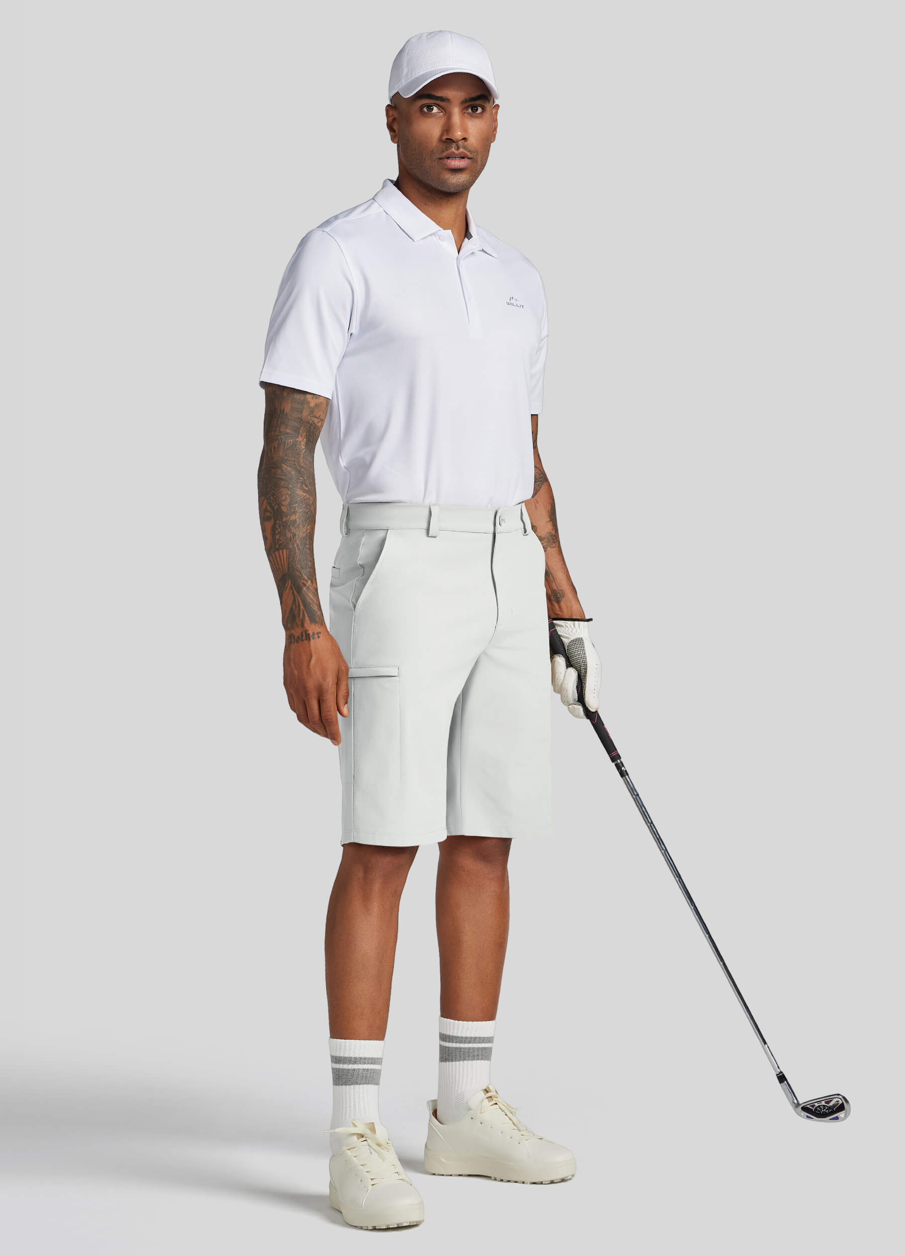 Men Golf Dress Shorts Classic Fit - Image 80