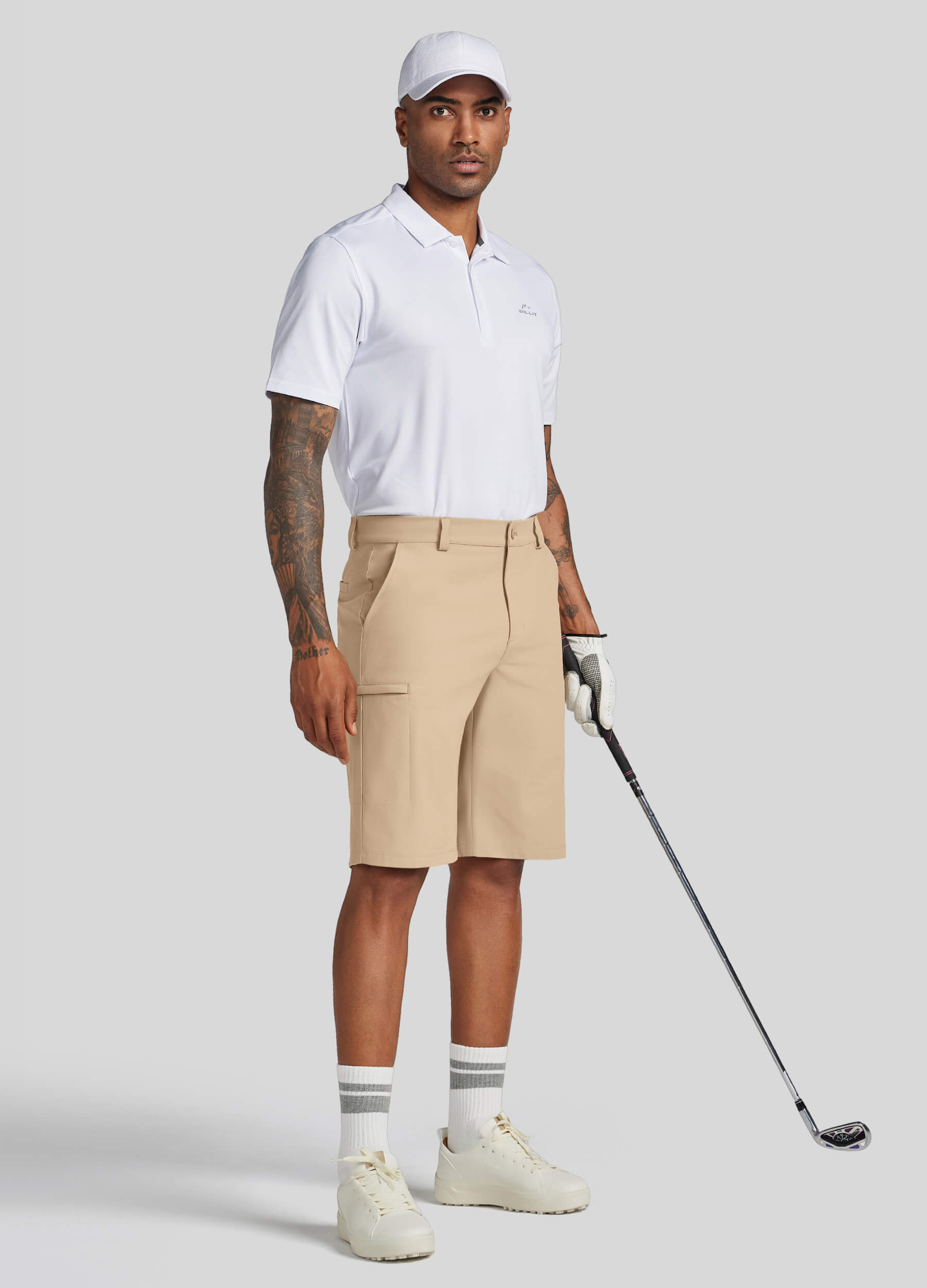 Men Golf Dress Shorts Classic Fit - Image 85