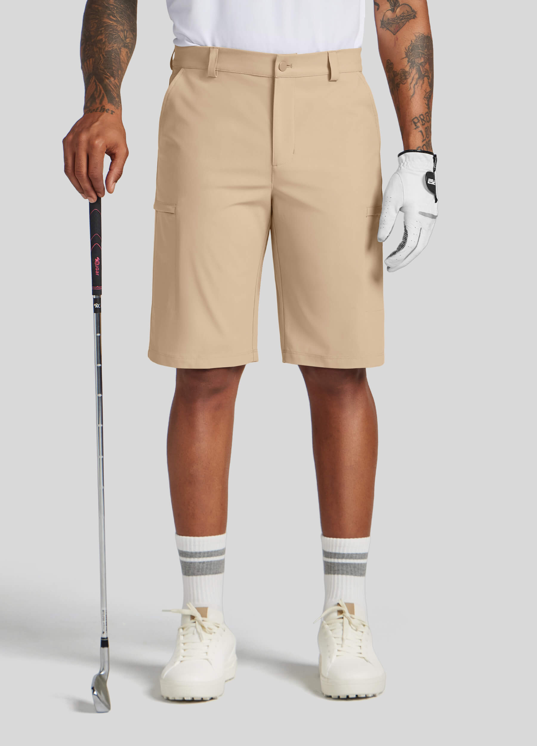 Men Golf Dress Shorts Classic Fit - Image 86