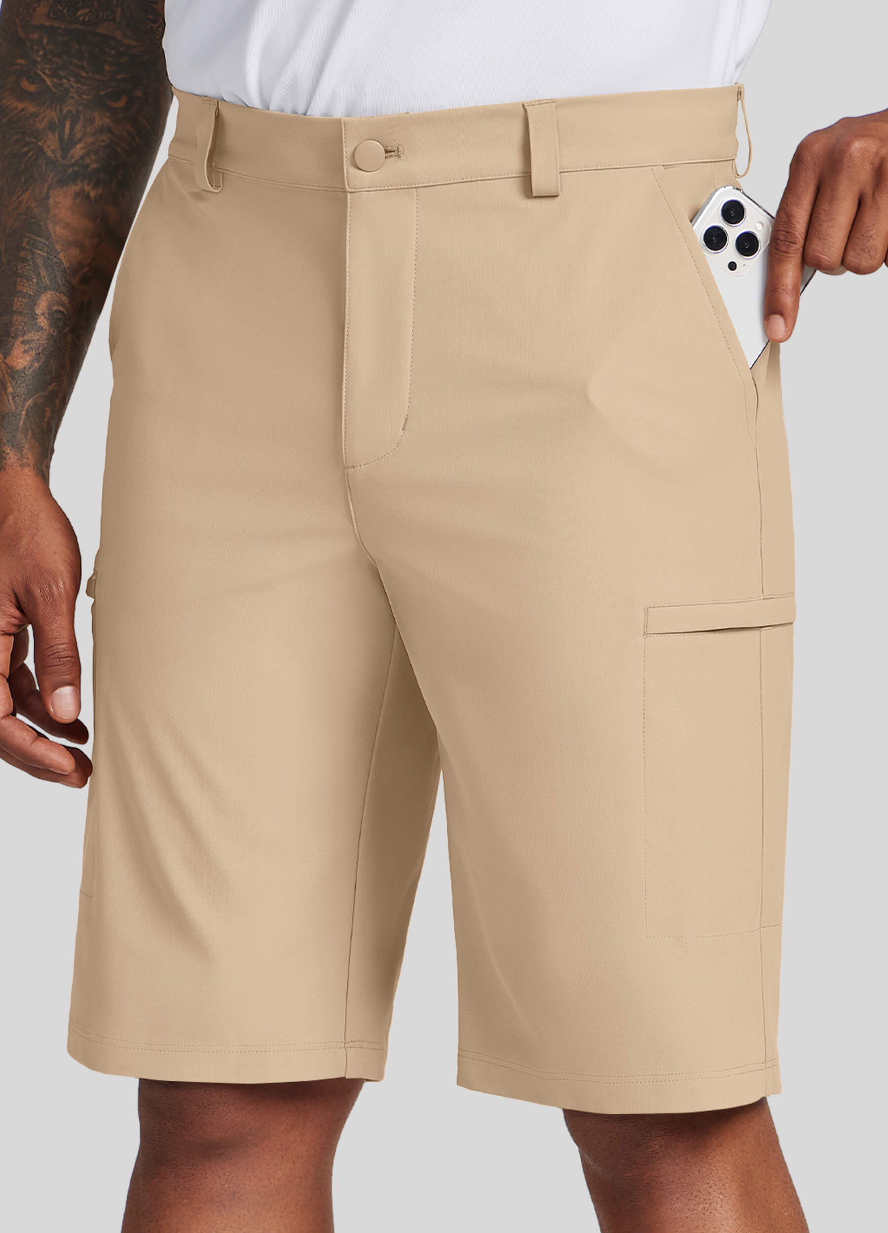 Men Golf Dress Shorts Classic Fit - Image 87