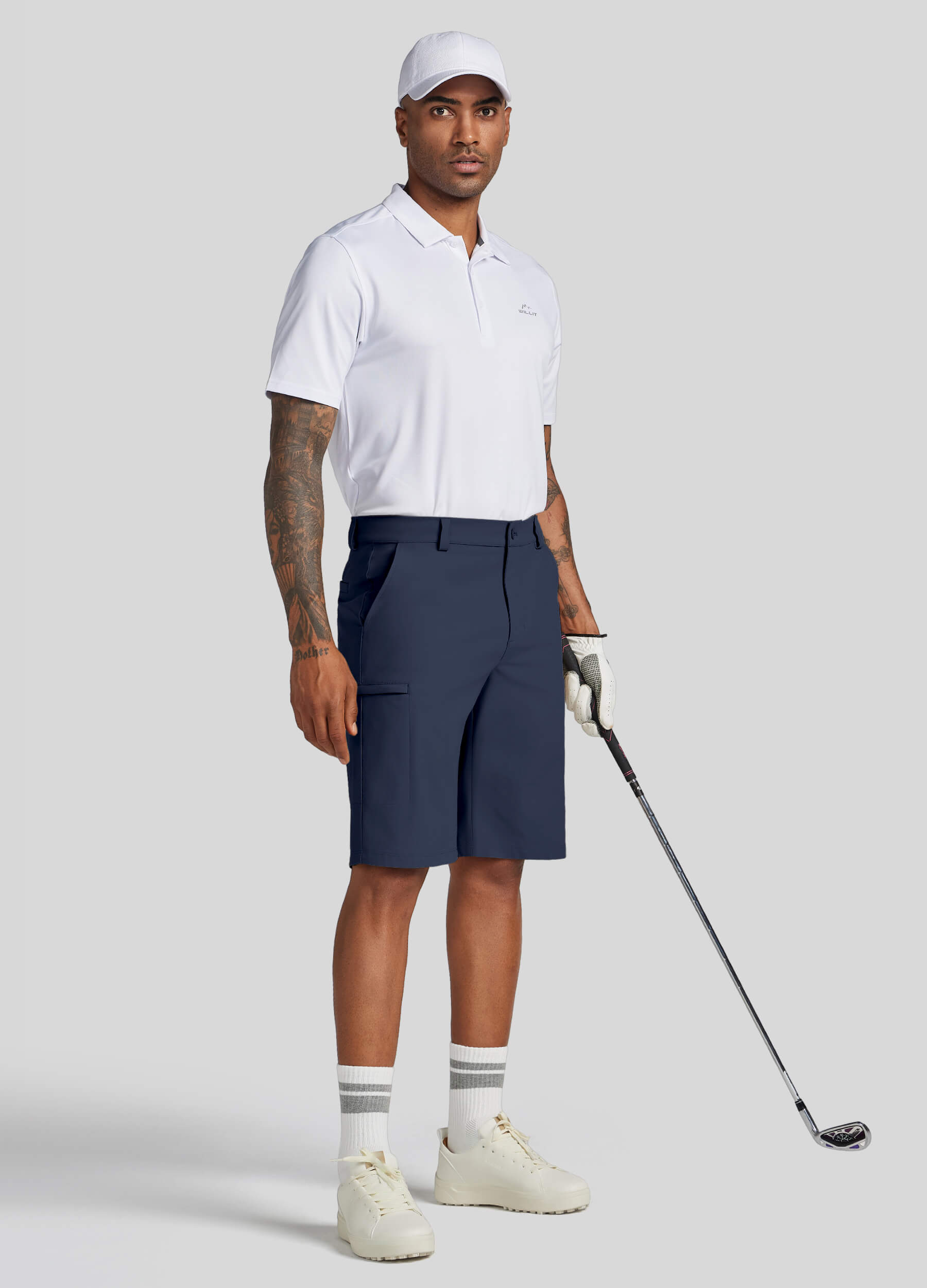Men Golf Dress Shorts Classic Fit - Image 56