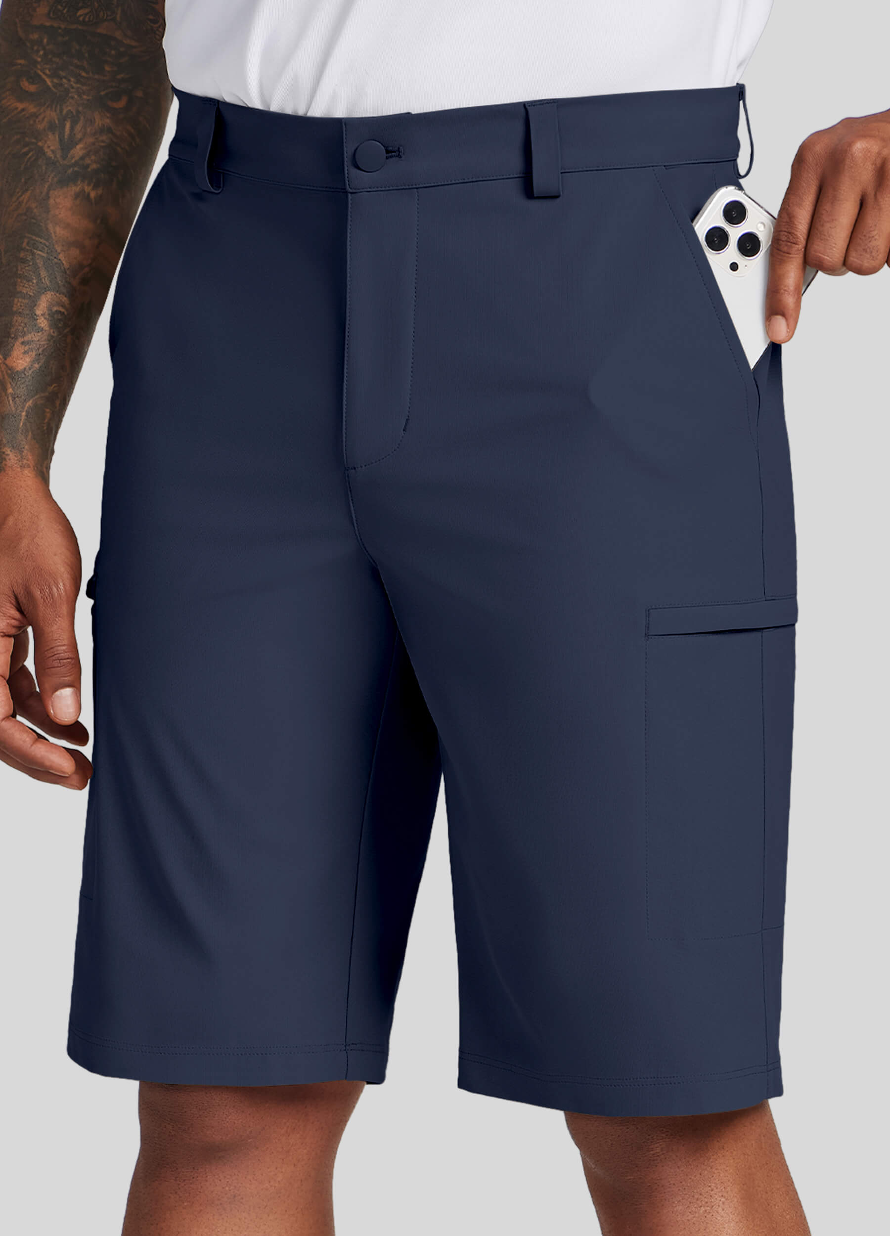 Men Golf Dress Shorts Classic Fit - Image 58