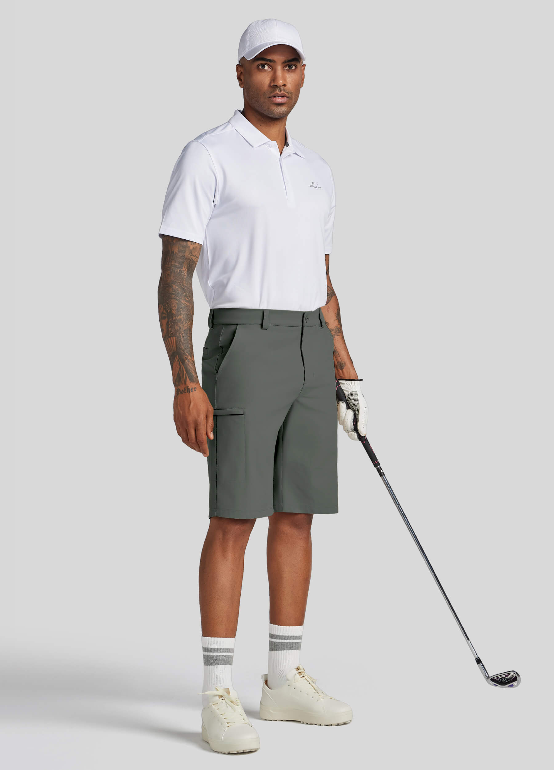 Men Golf Dress Shorts Classic Fit - Image 60