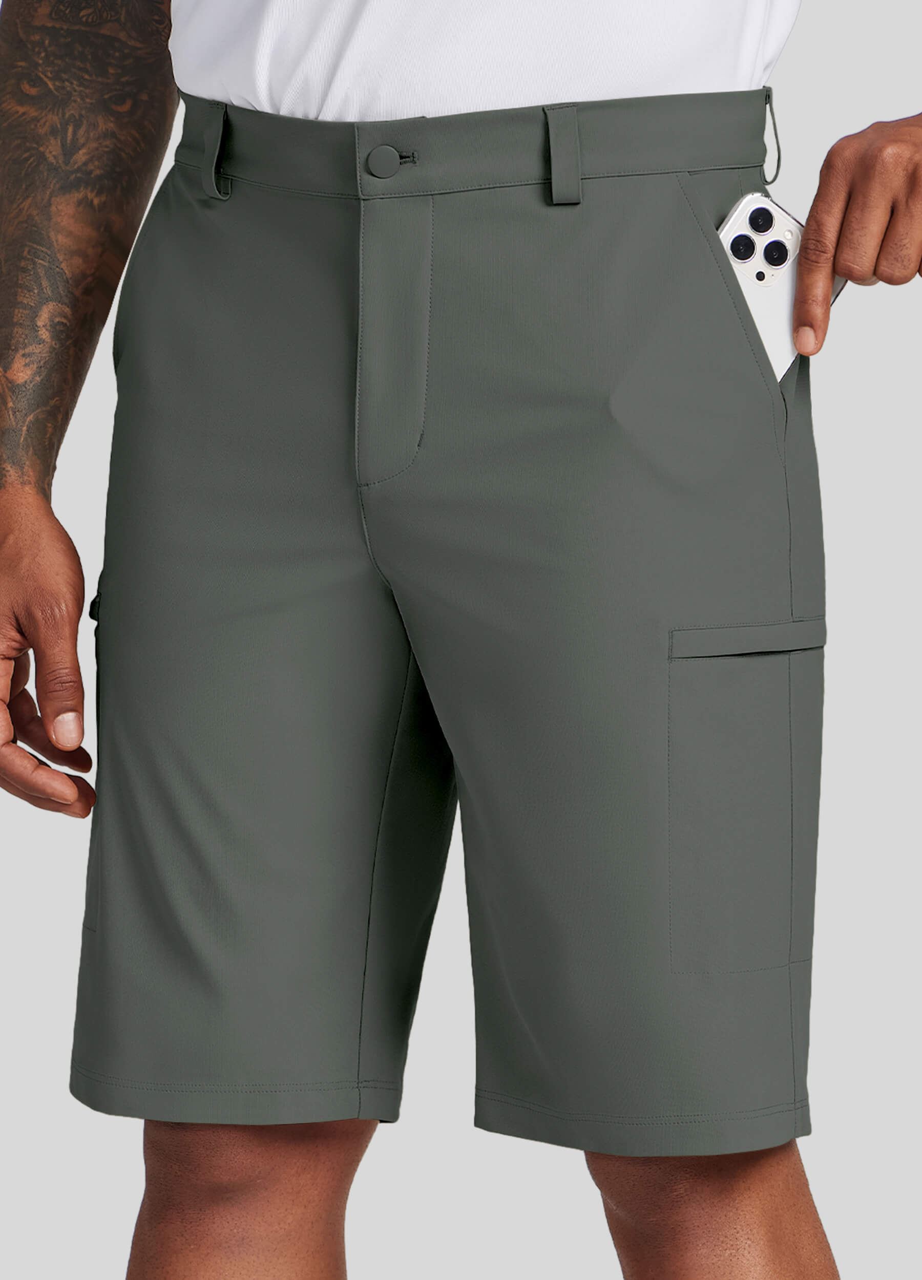 Men Golf Dress Shorts Classic Fit - Image 62