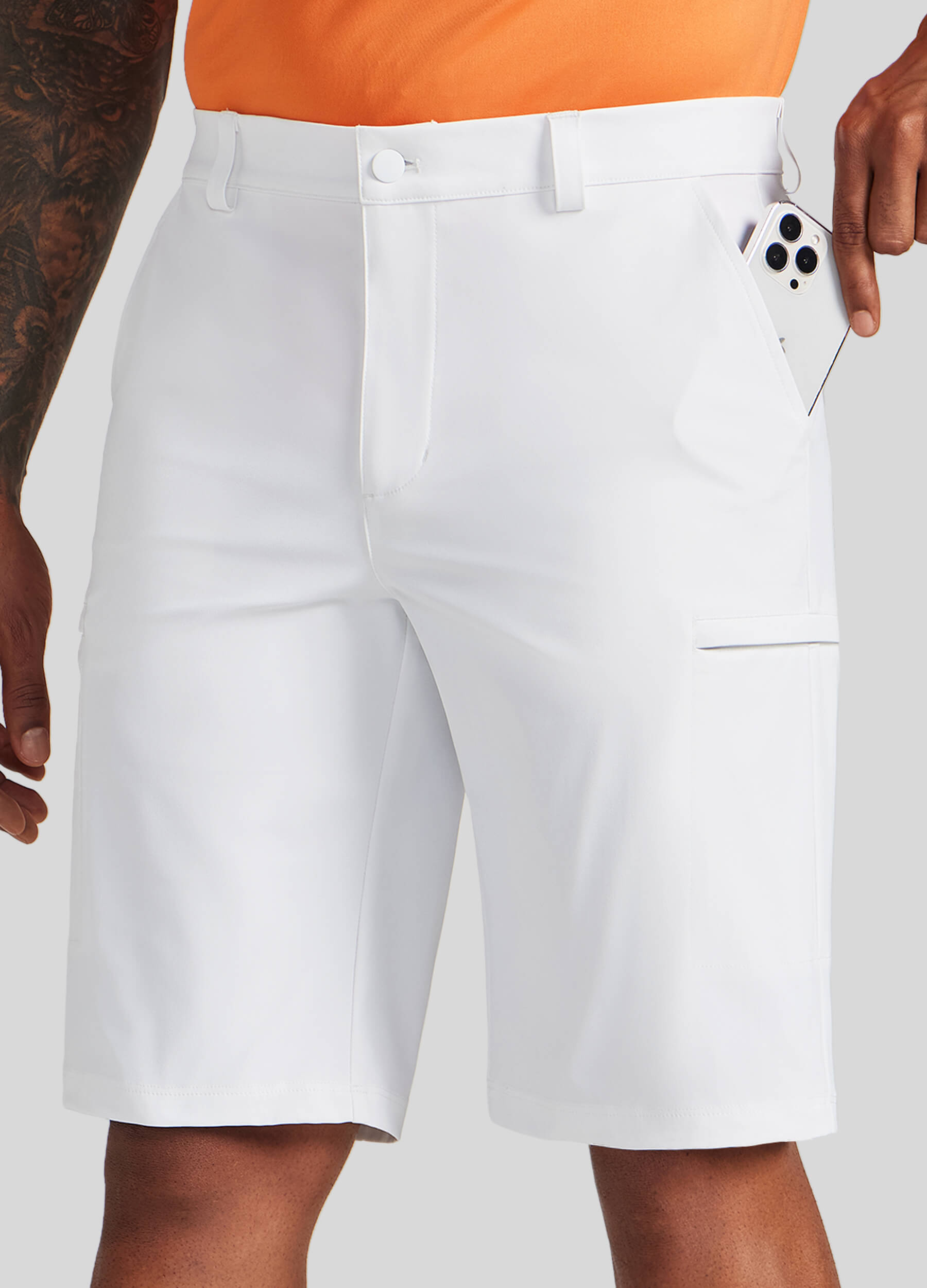 Men Golf Dress Shorts Classic Fit - Image 67