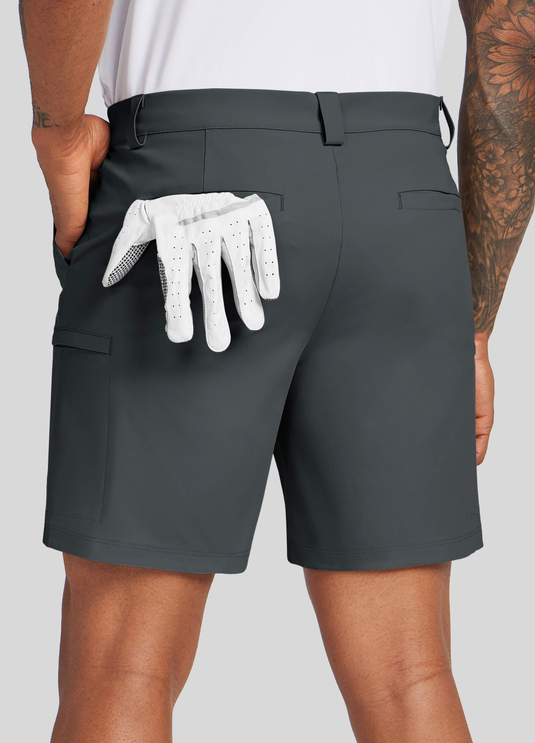 Men Golf Dress Shorts Classic Fit - Image 43