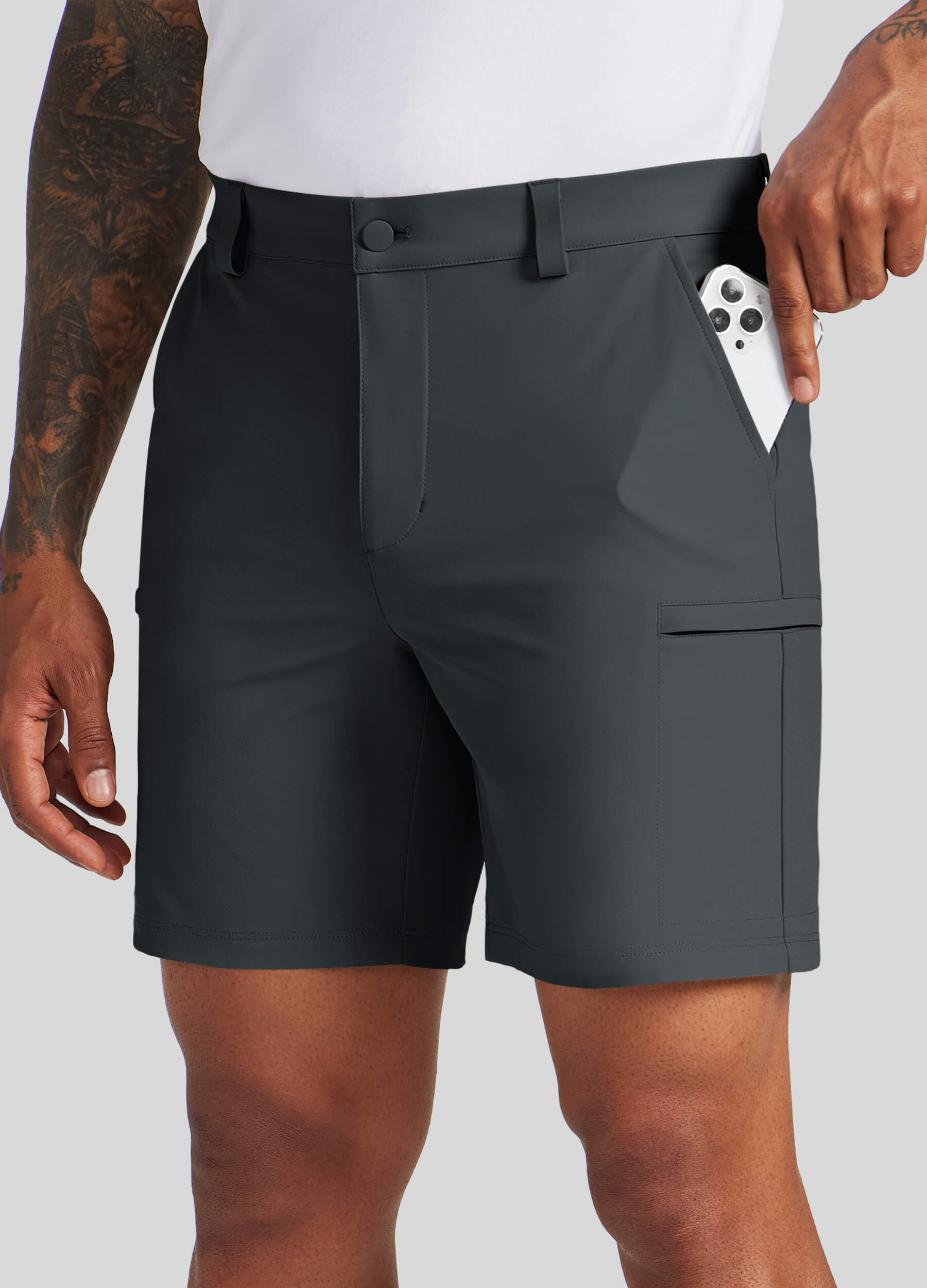 Men Golf Dress Shorts Classic Fit - Image 45