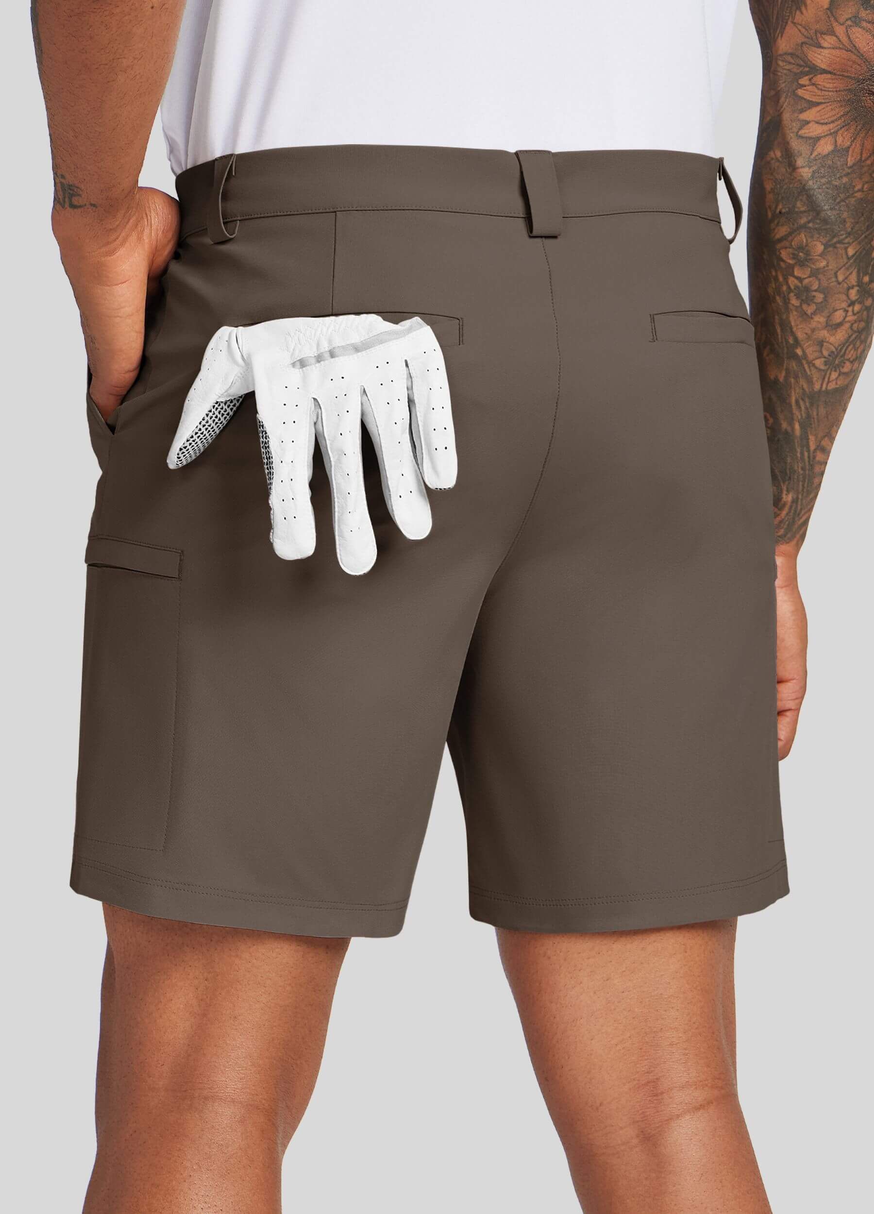 Men Golf Dress Shorts Classic Fit - Image 46
