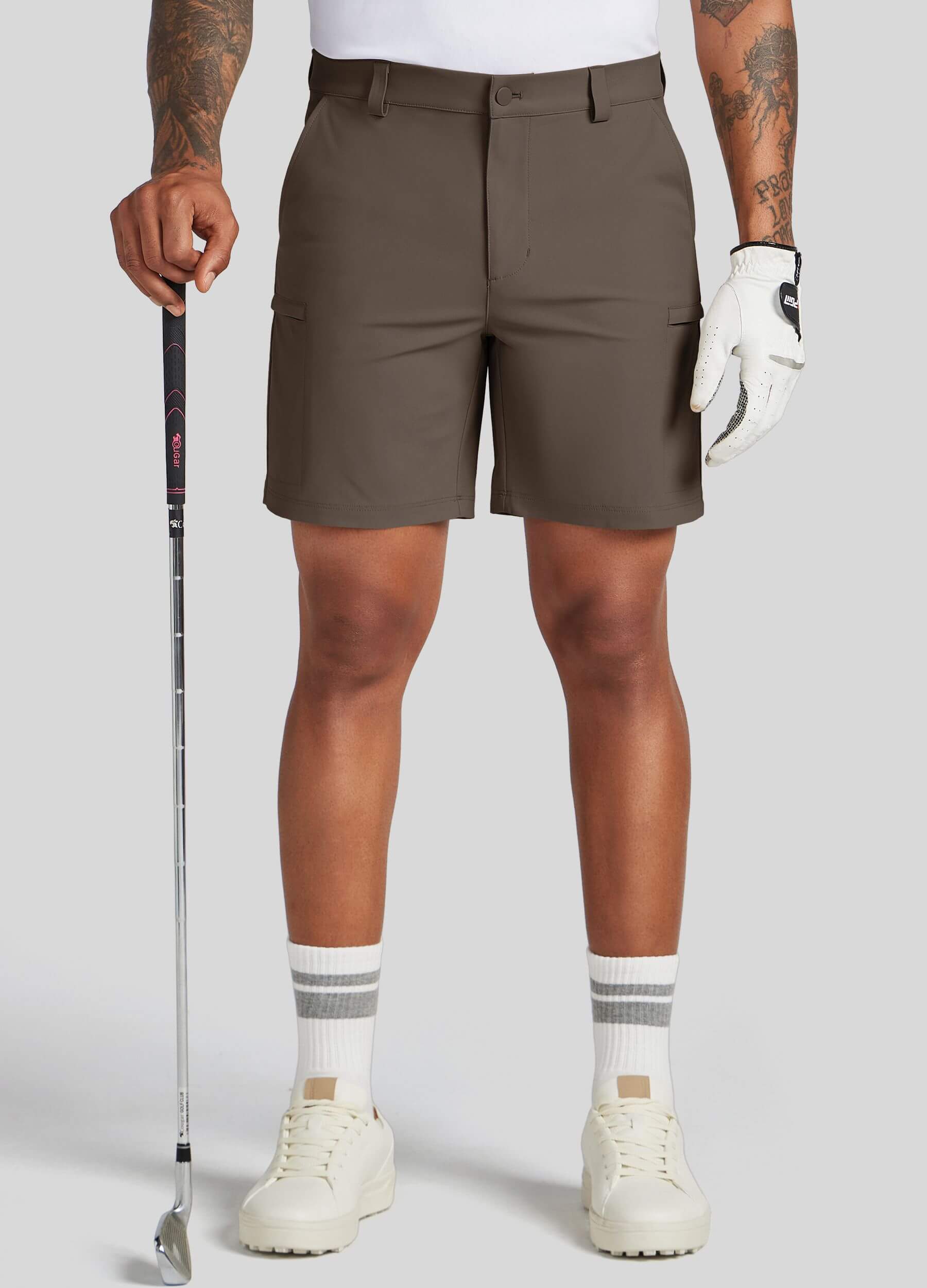 Men Golf Dress Shorts Classic Fit - Image 47