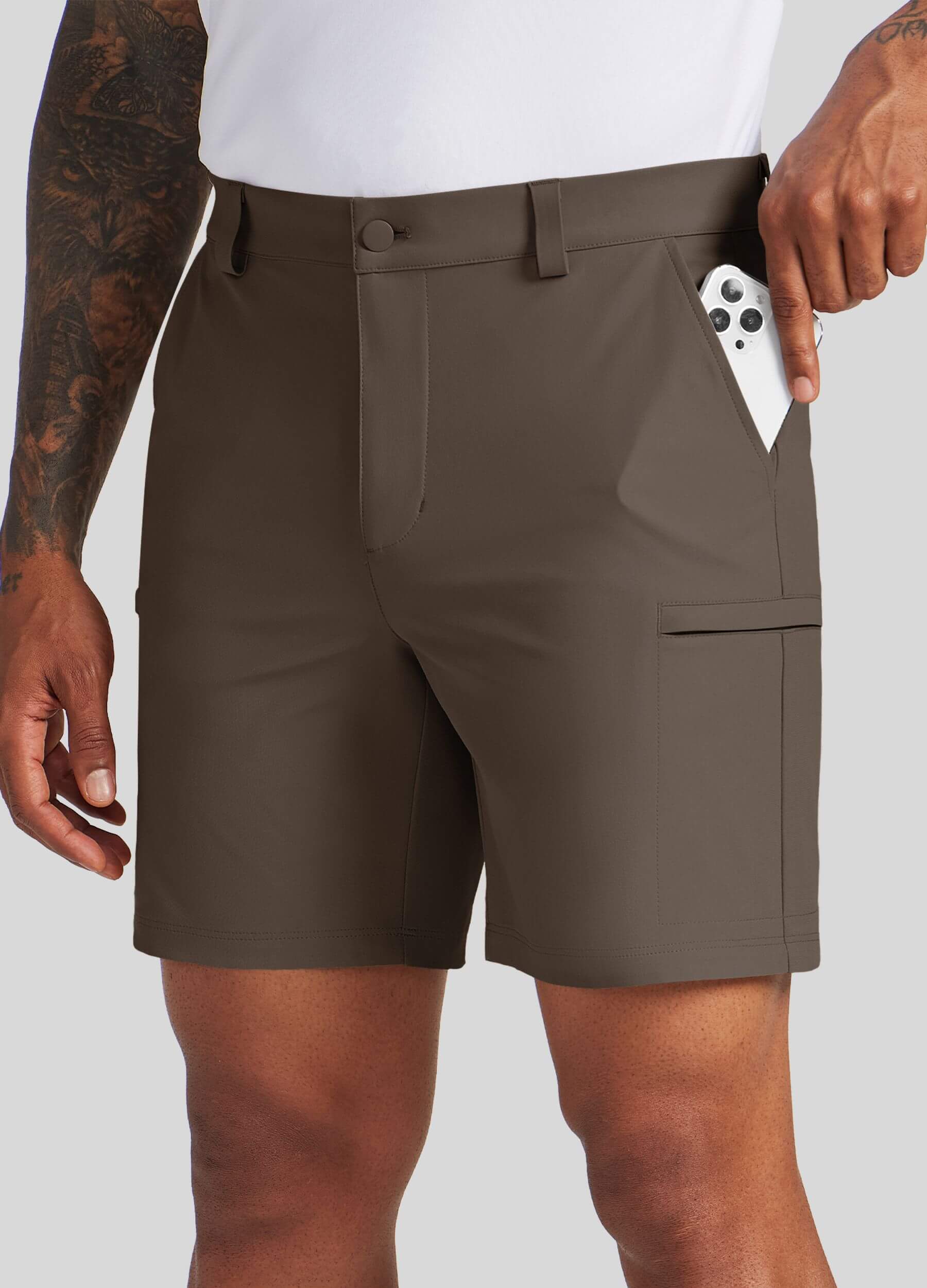Men Golf Dress Shorts Classic Fit - Image 48
