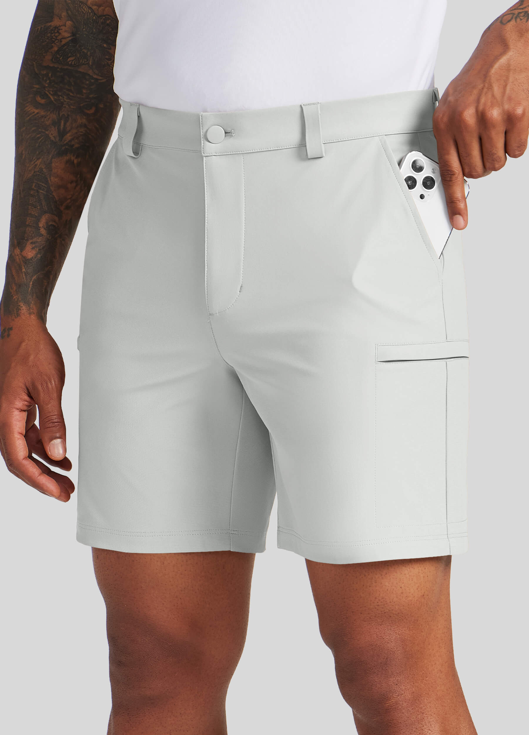 Men Golf Dress Shorts Classic Fit - Image 50