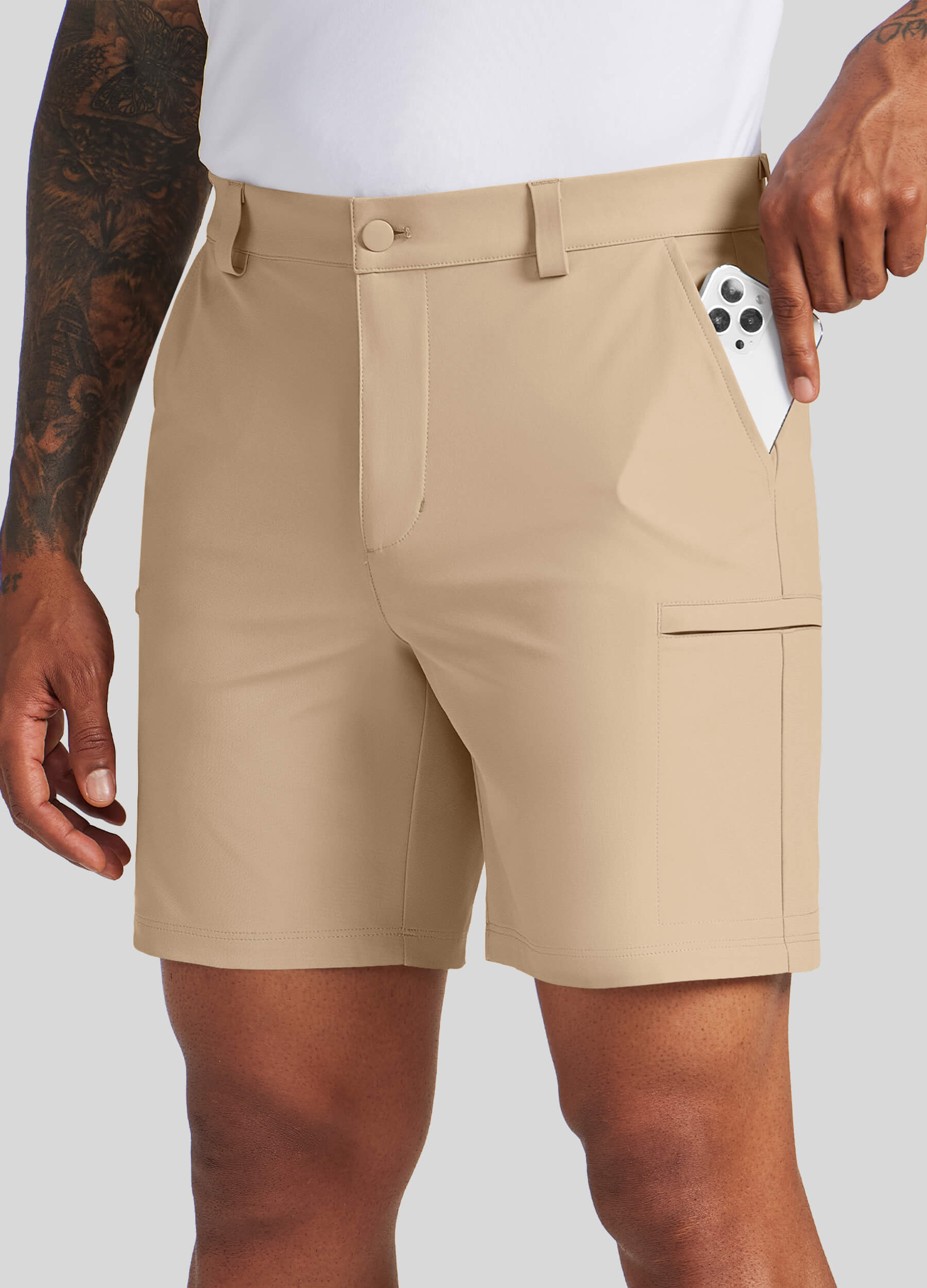 Men Golf Dress Shorts Classic Fit - Image 53