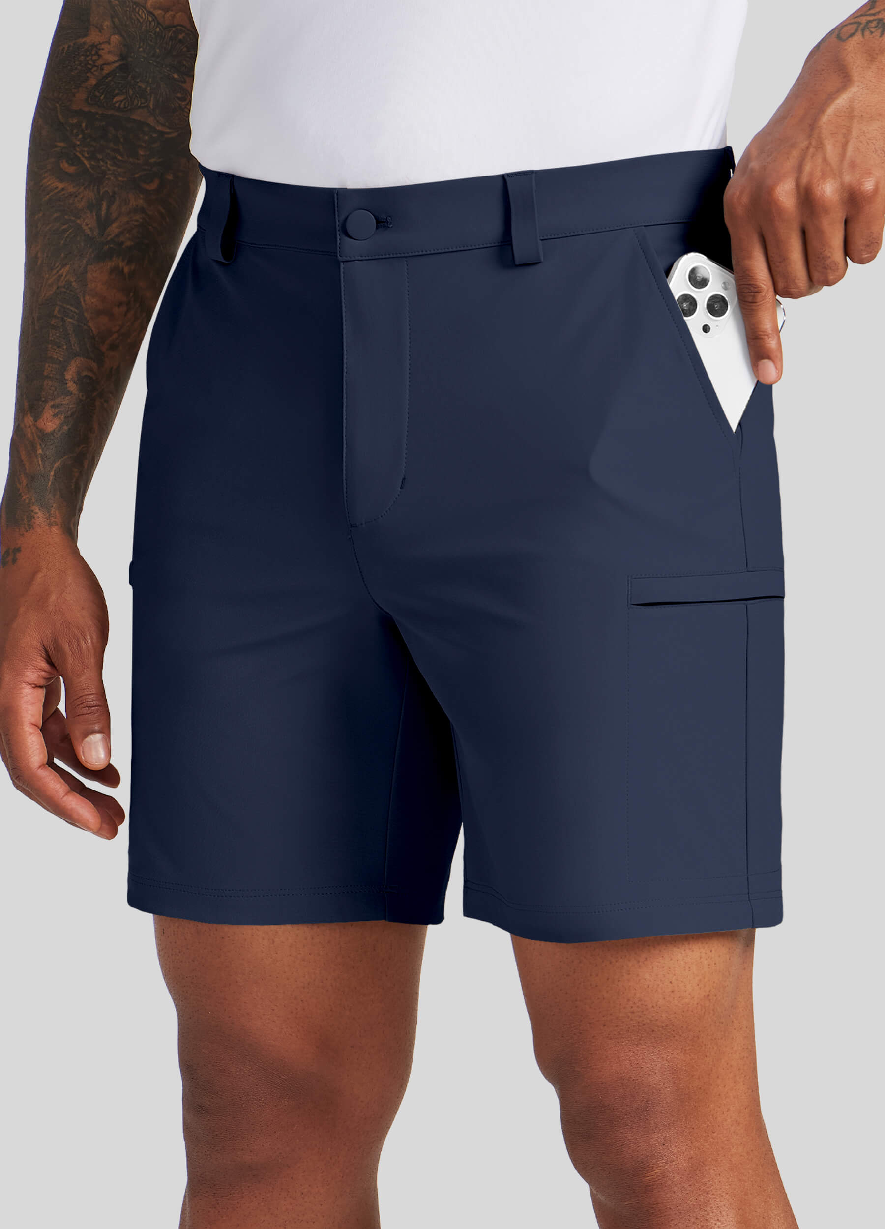 Men Golf Dress Shorts Classic Fit - Image 30