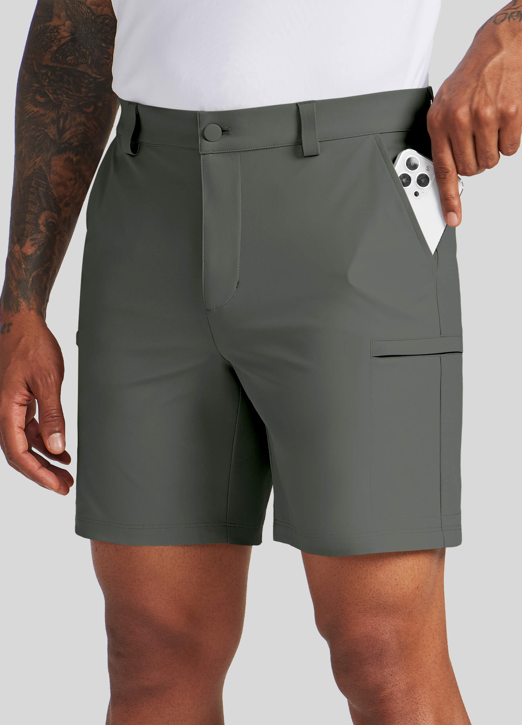 Men Golf Dress Shorts Classic Fit - Image 33